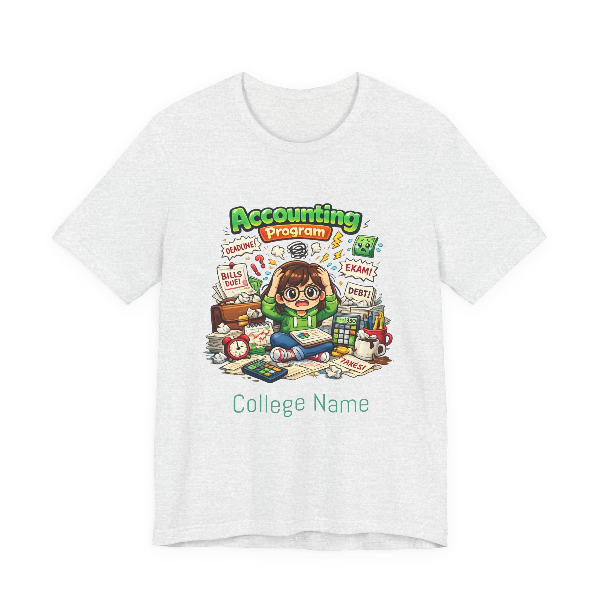 Accounting Program Student Tee — Cute Study Cartoon College Shirt