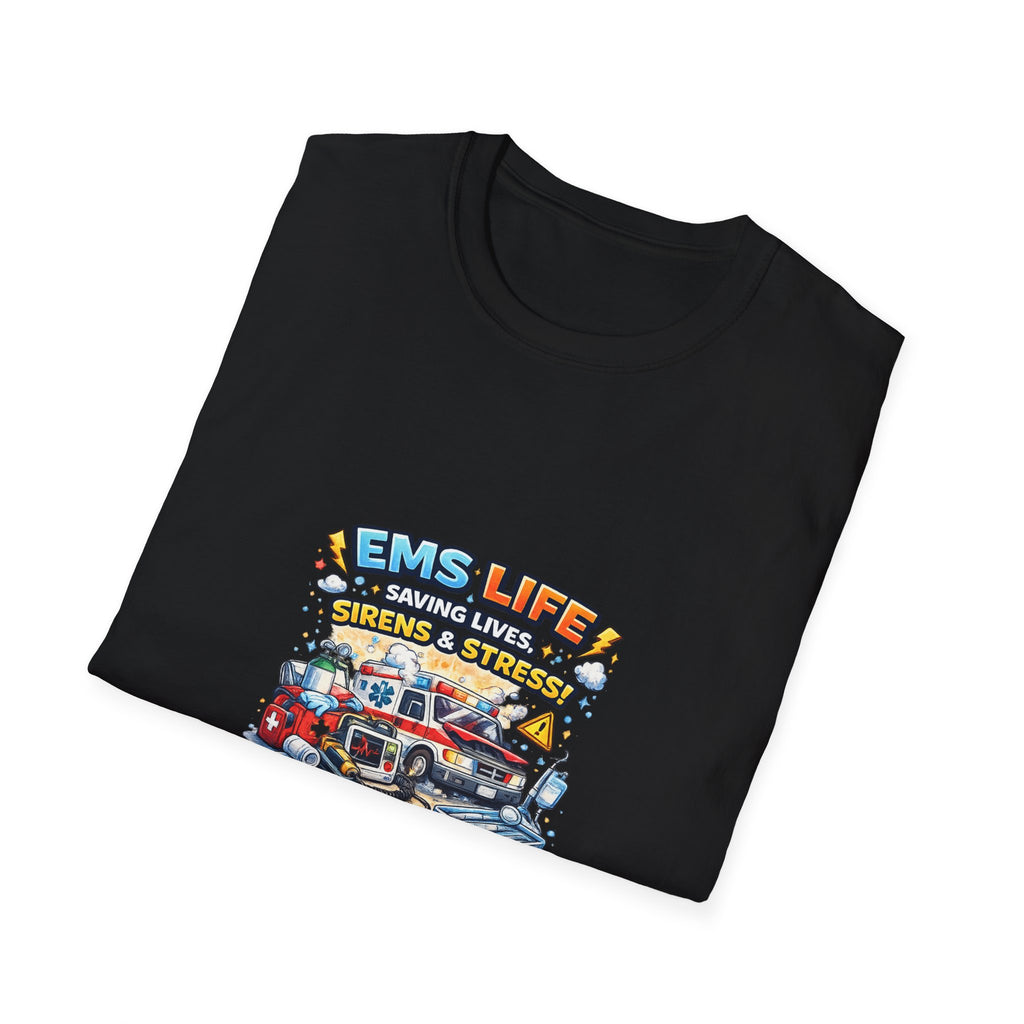 EMS Life T-Shirt – Emergency Medical Services Ambulance Graphic Tee (Customize College Name)