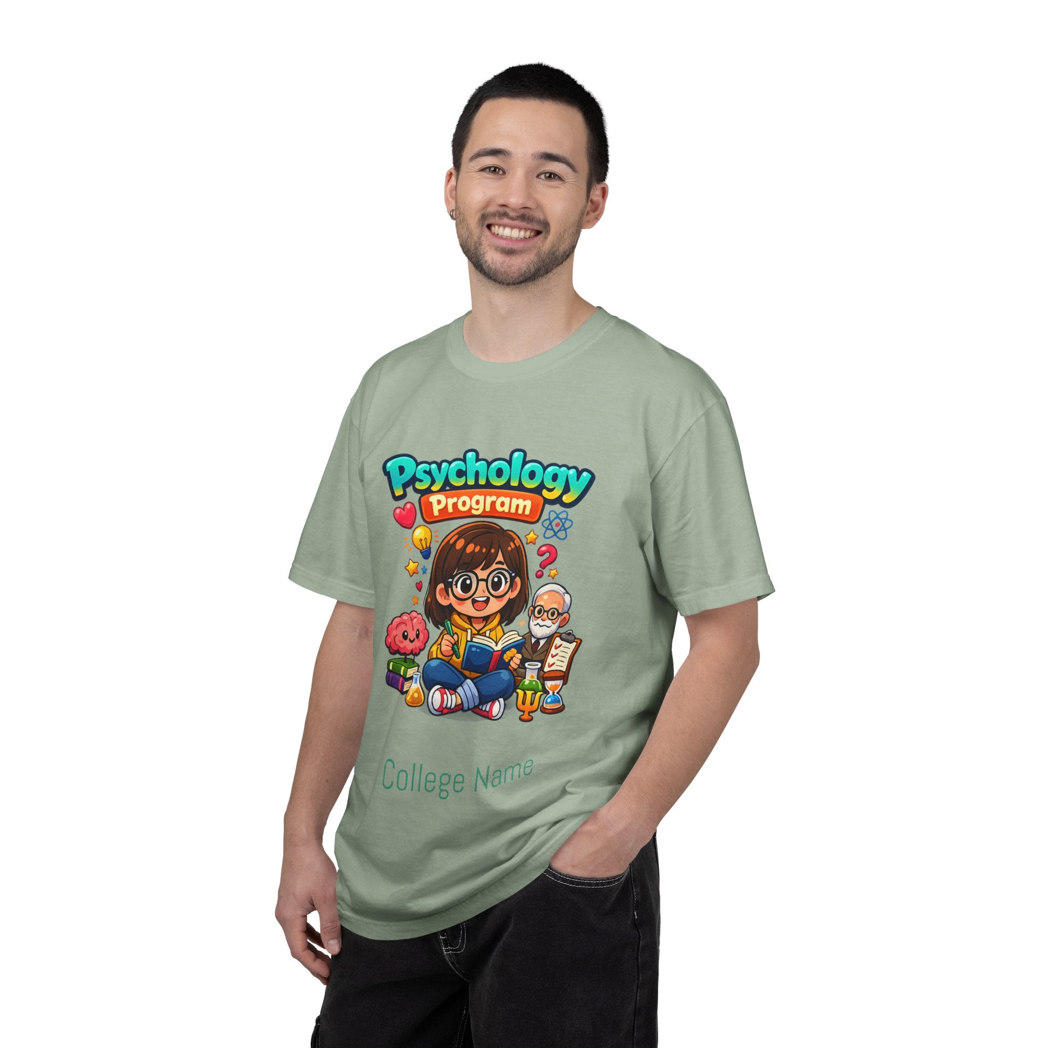 Psychology Program T-Shirt — Cute Student Cartoon Design
