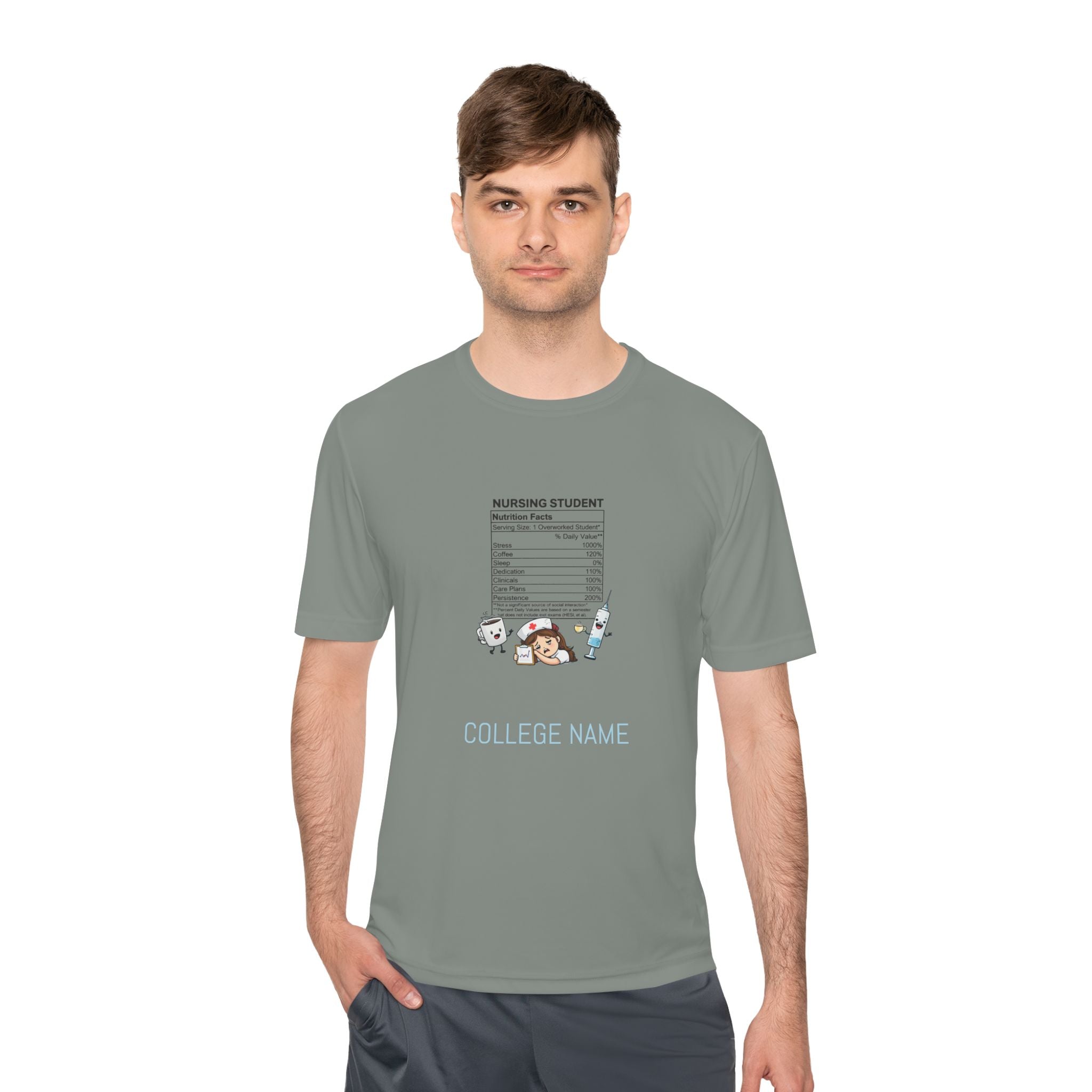 Nursing Student Nutrition Facts Tee — Funny Nursing School Gift