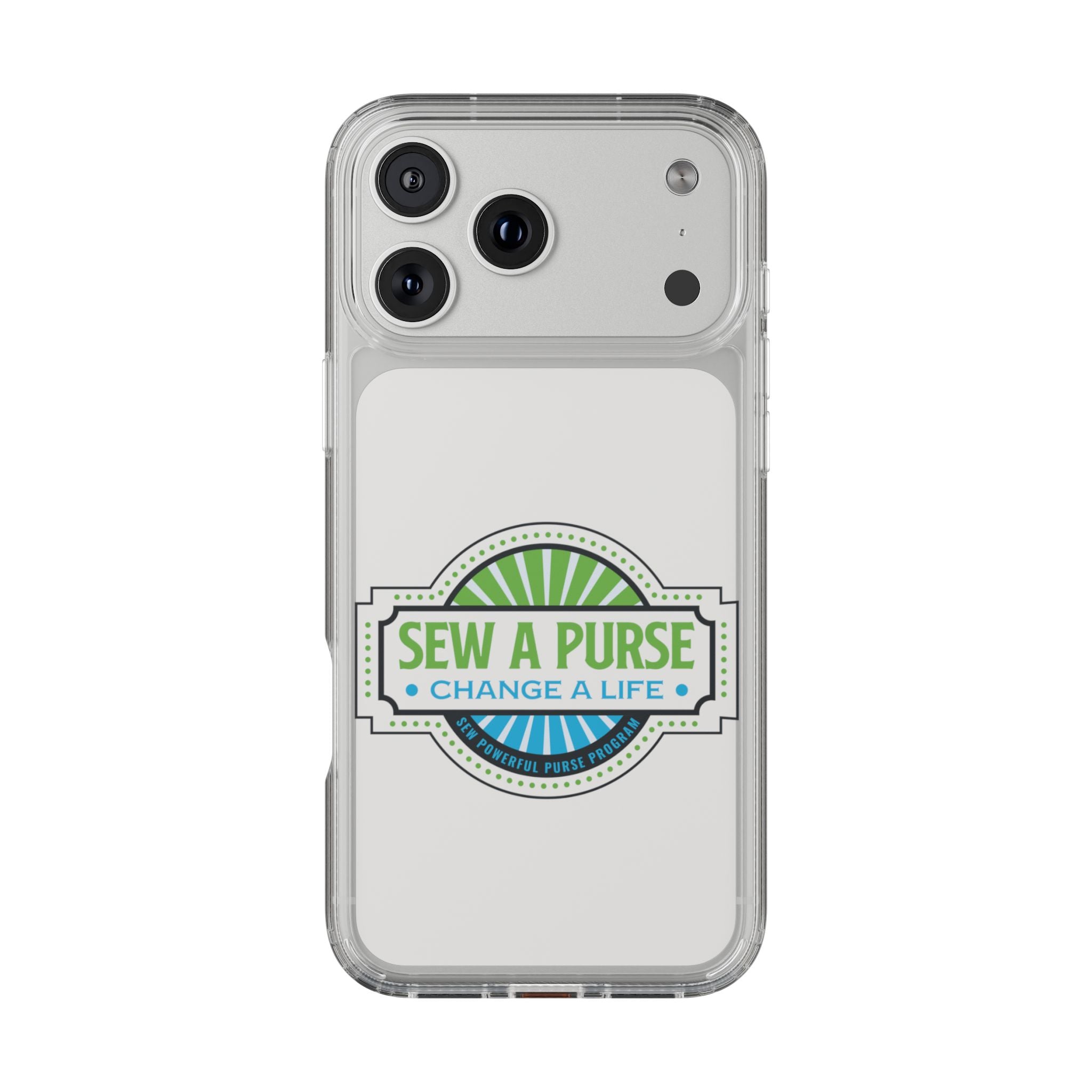 Clear Case — “Sew a Purse, Change a Life” Charity Phone Case
