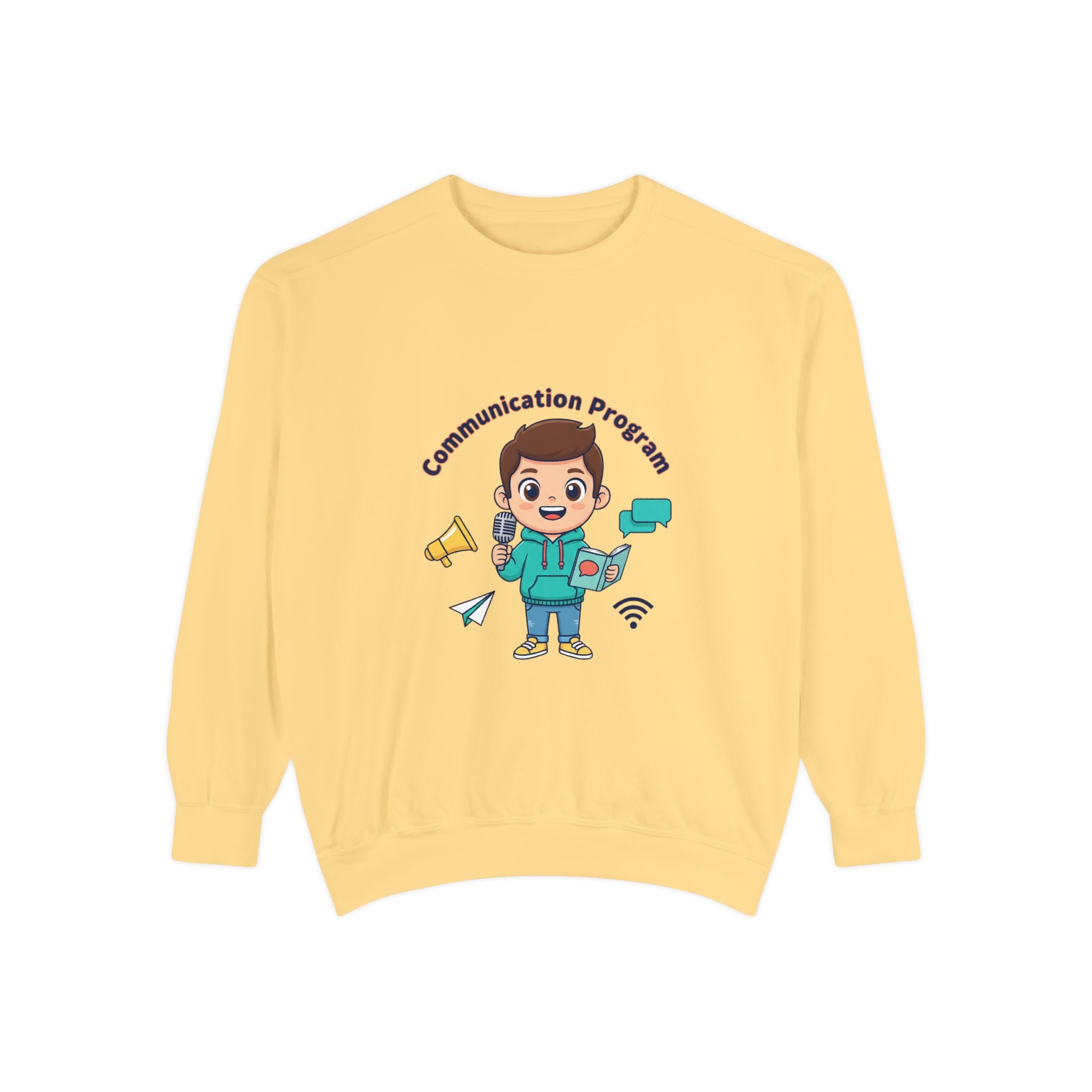 Communication Garment-Dyed Sweatshirt