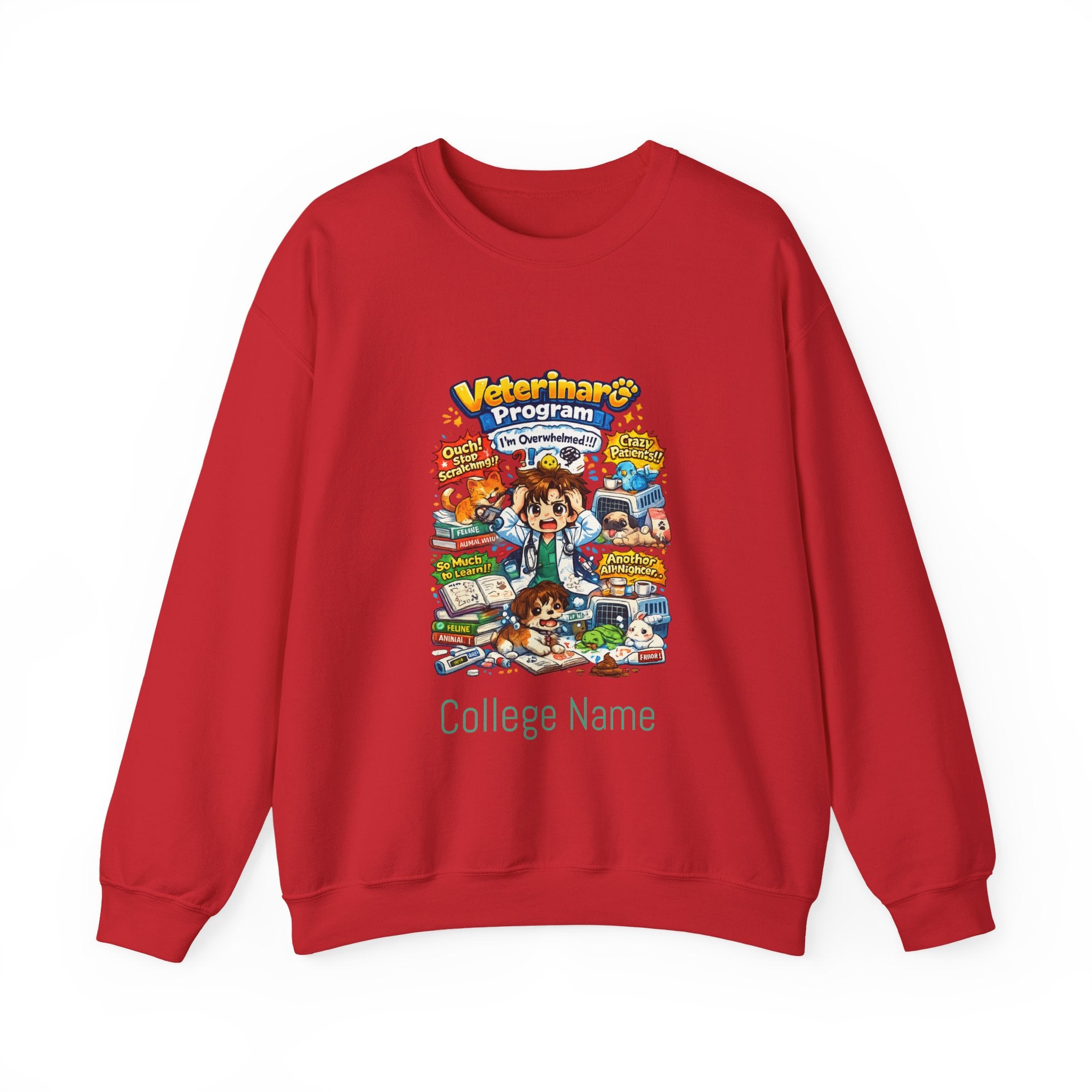 Veterinary Program Crewneck Sweatshirt – Cute Vet Student Graphic