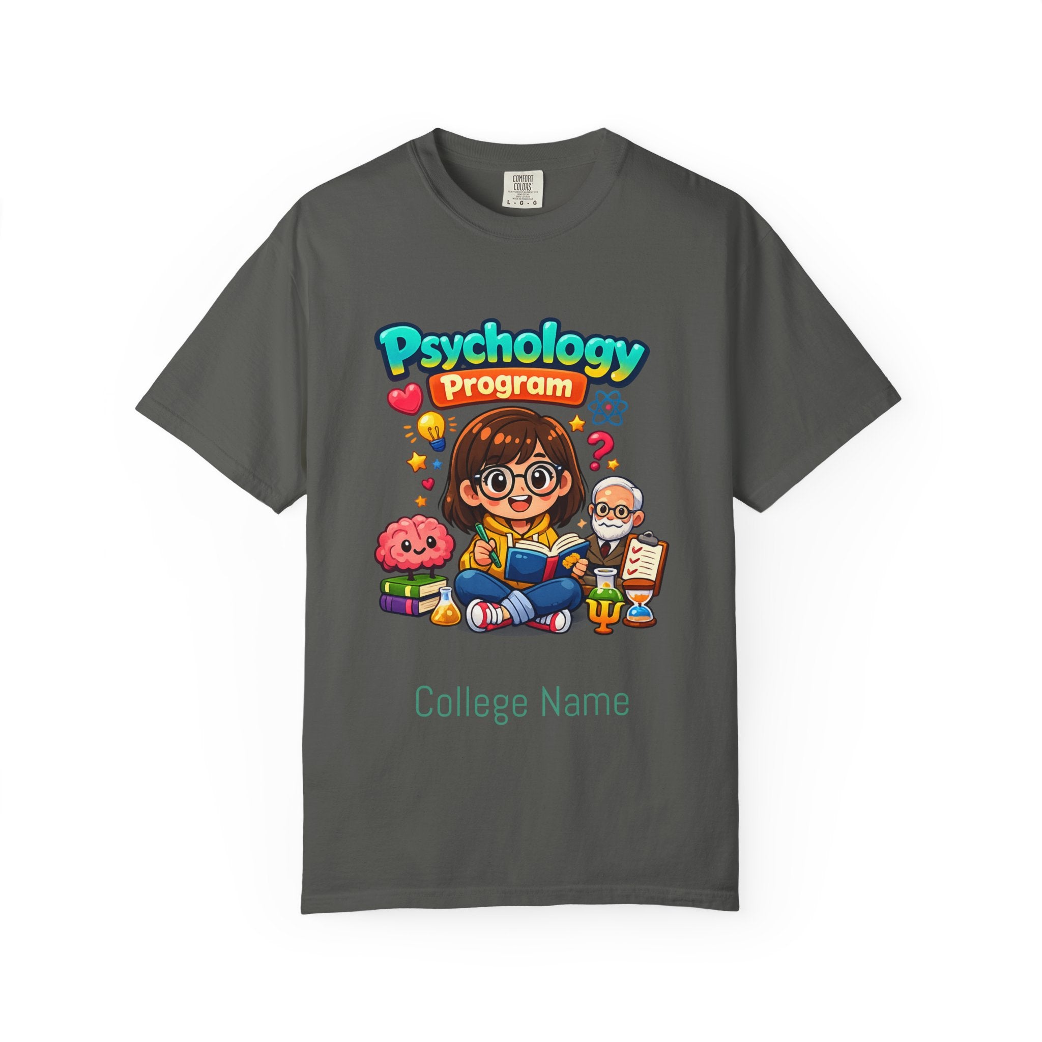 Psychology Program T-Shirt — Cute Student Cartoon Design