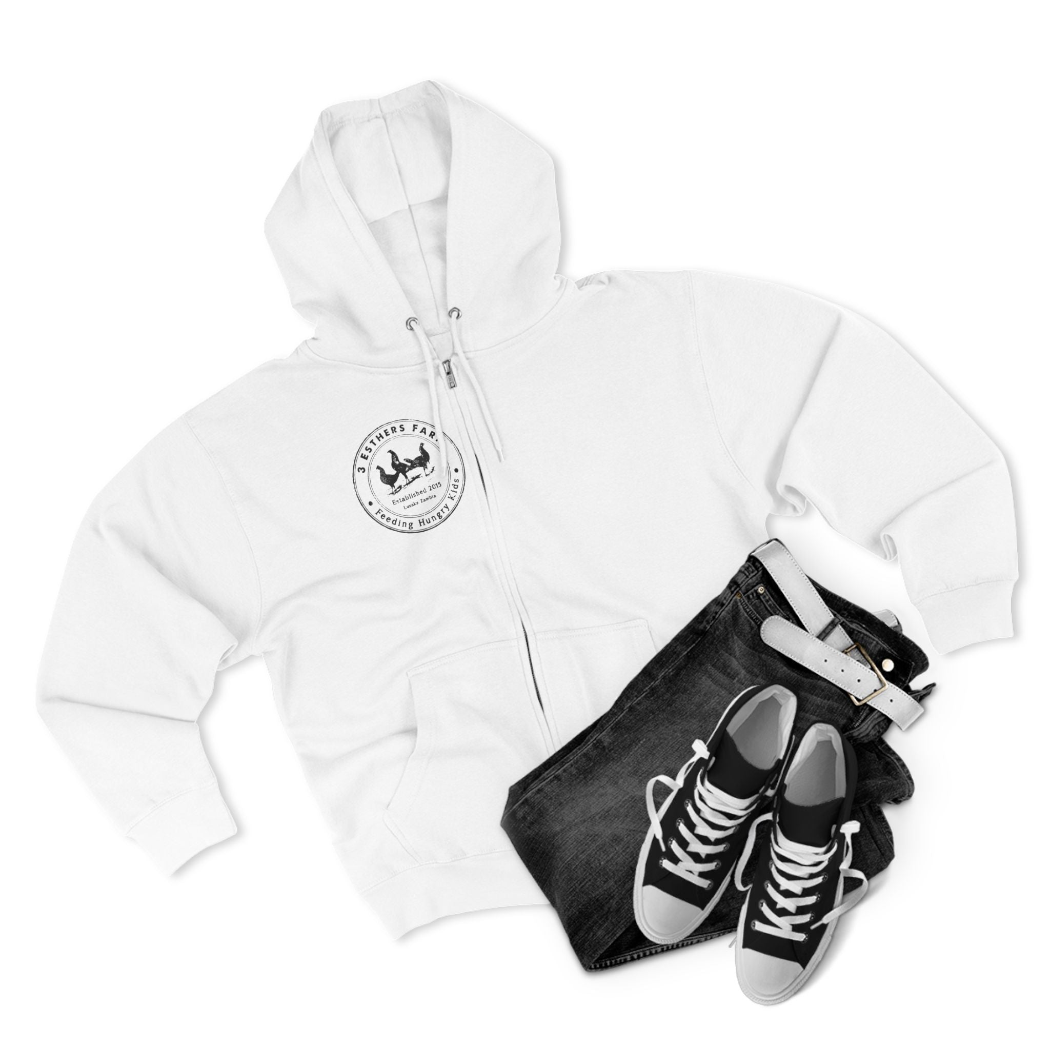 3 Esther Zip Hoodie – Coastal Sailing Badge Chest Print