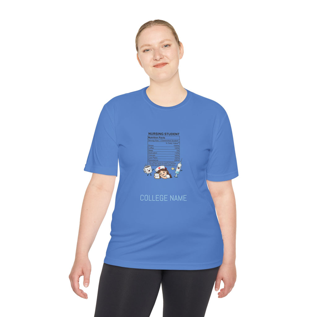 Nursing Student Nutrition Facts Tee — Funny Nursing School Gift