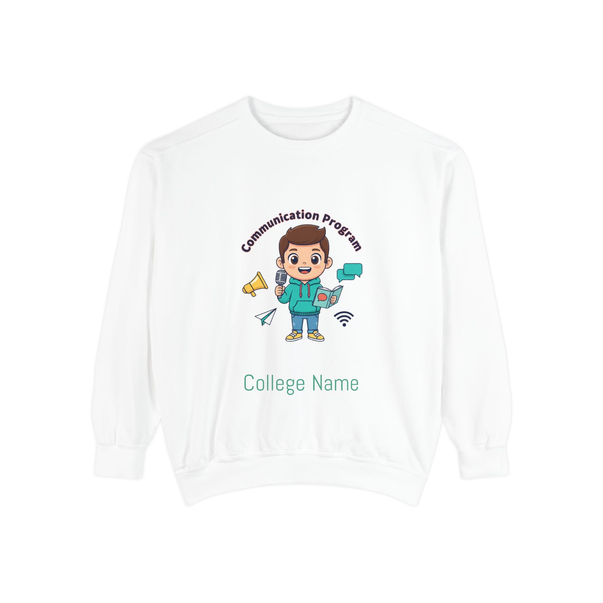 Communication Garment-Dyed Sweatshirt