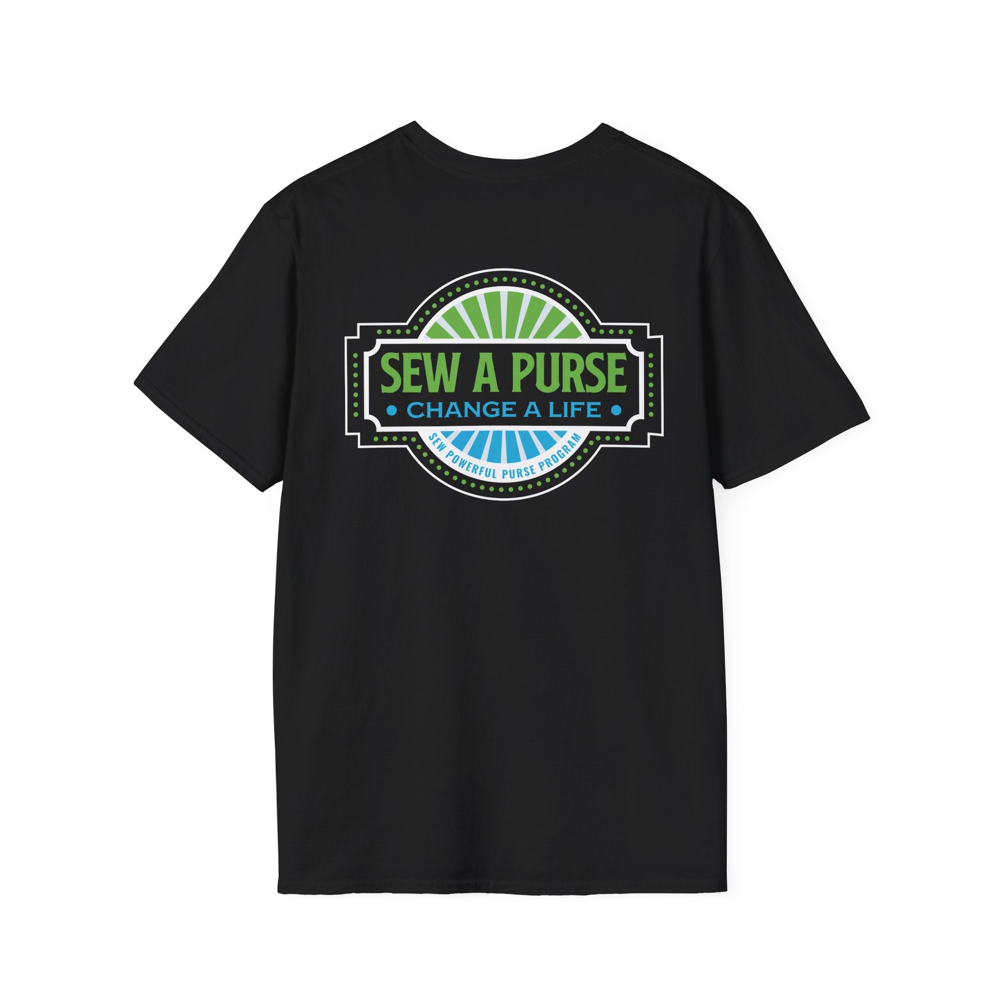 Sew A Purse — Change A Life T-Shirt - Front and Back
