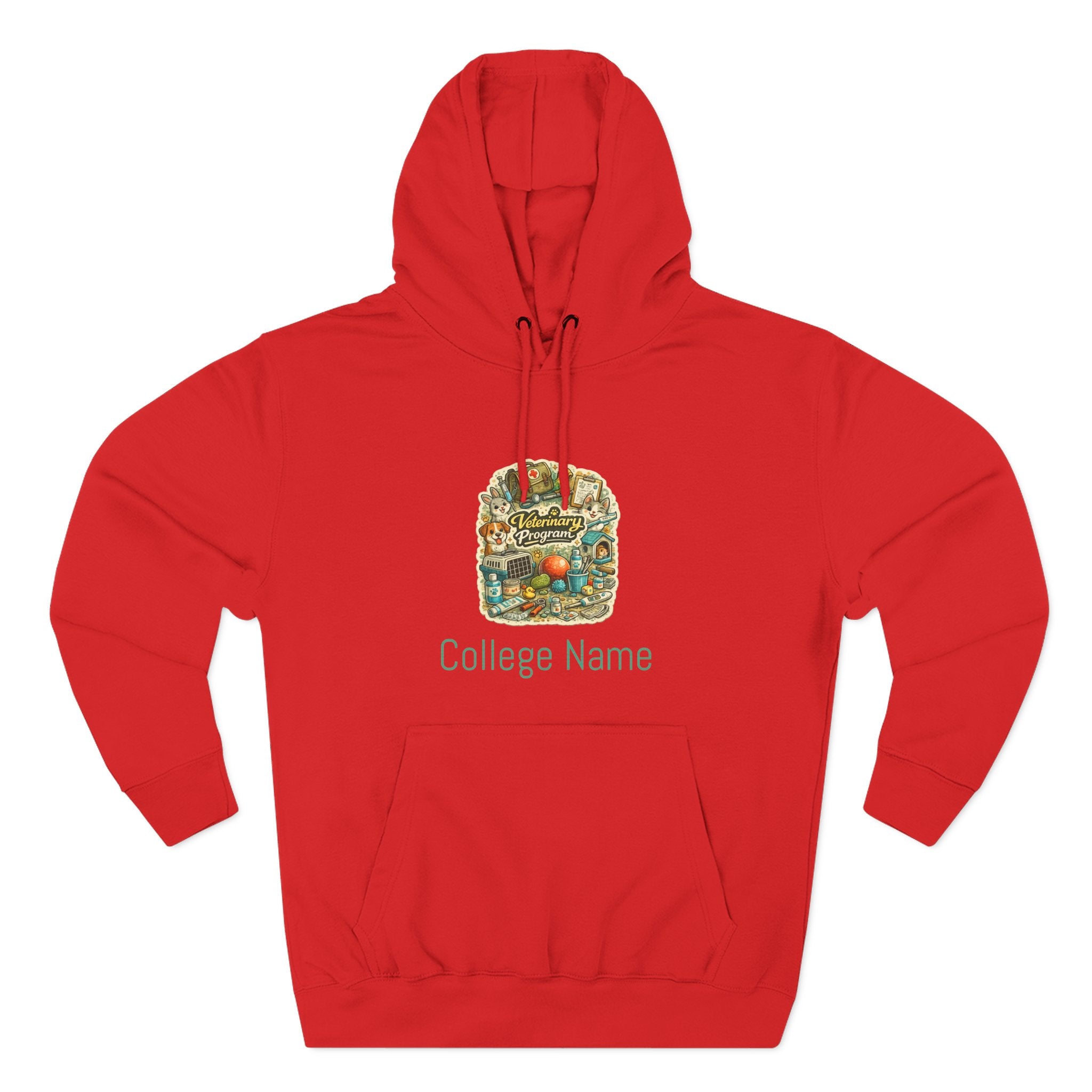 Veterinary Program Hoodie — Personalized College Name Fleece Pullover