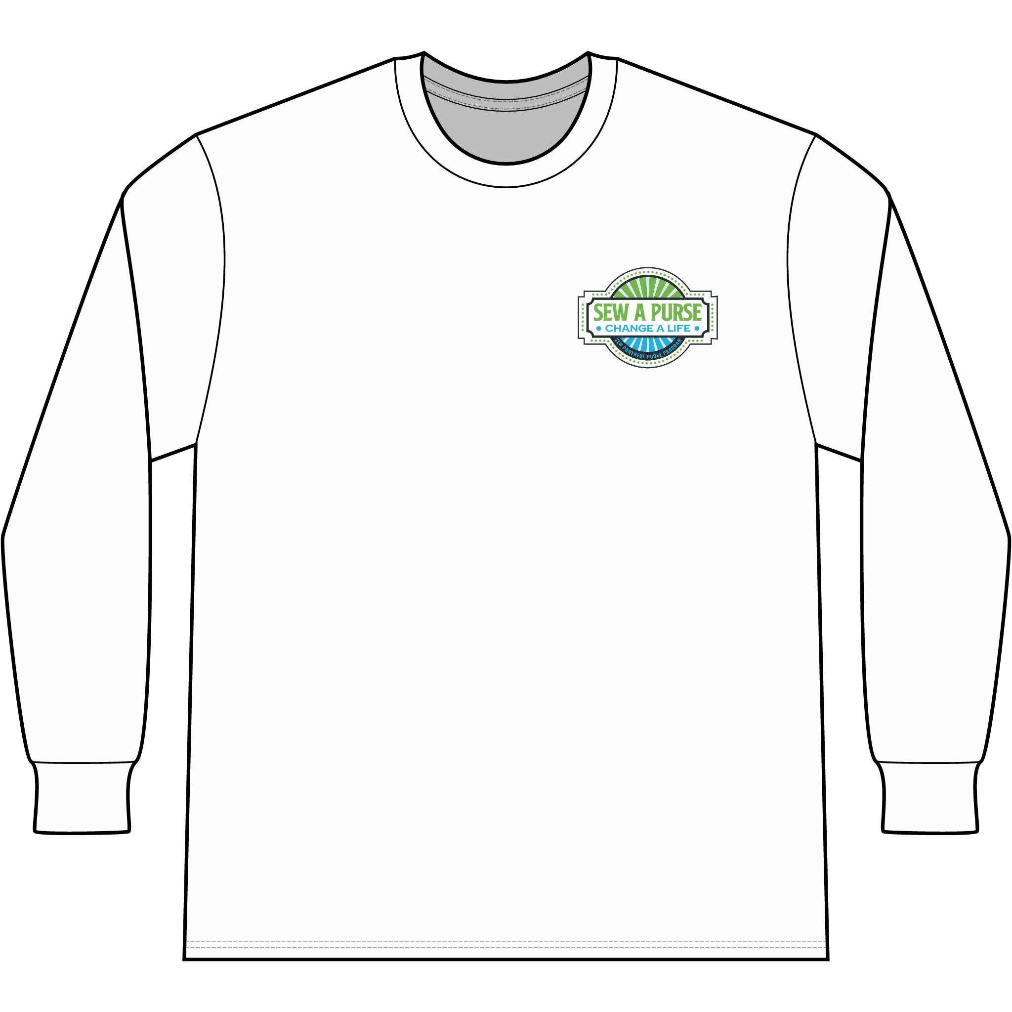 Sew A Purse Long Sleeve Tee — “Change a Life” Charity Sewing Shirt