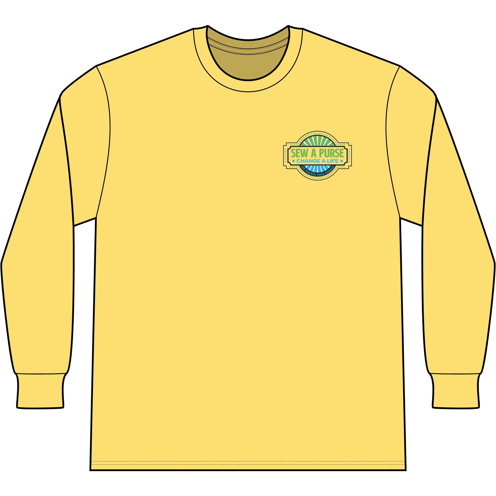 Sew A Purse Long Sleeve Tee — “Change a Life” Charity Sewing Shirt