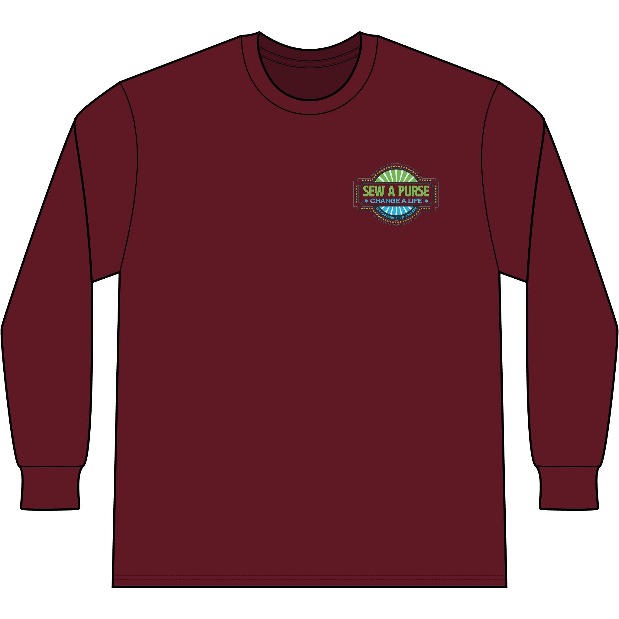 Sew A Purse Long Sleeve Tee — “Change a Life” Charity Sewing Shirt