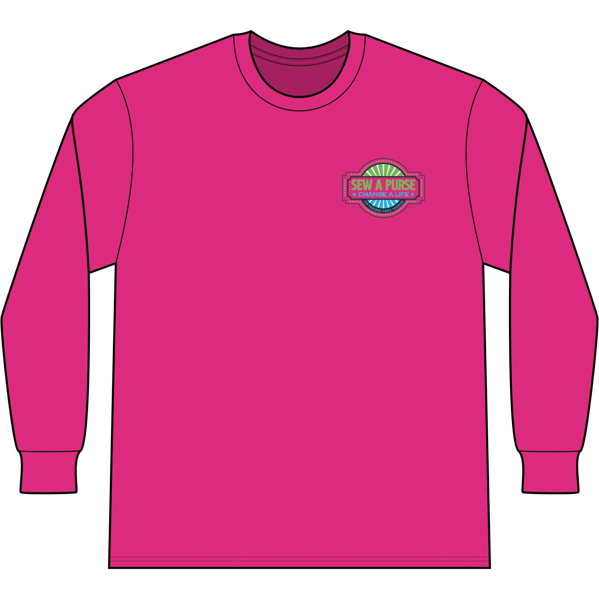 Sew A Purse Long Sleeve Tee — “Change a Life” Charity Sewing Shirt