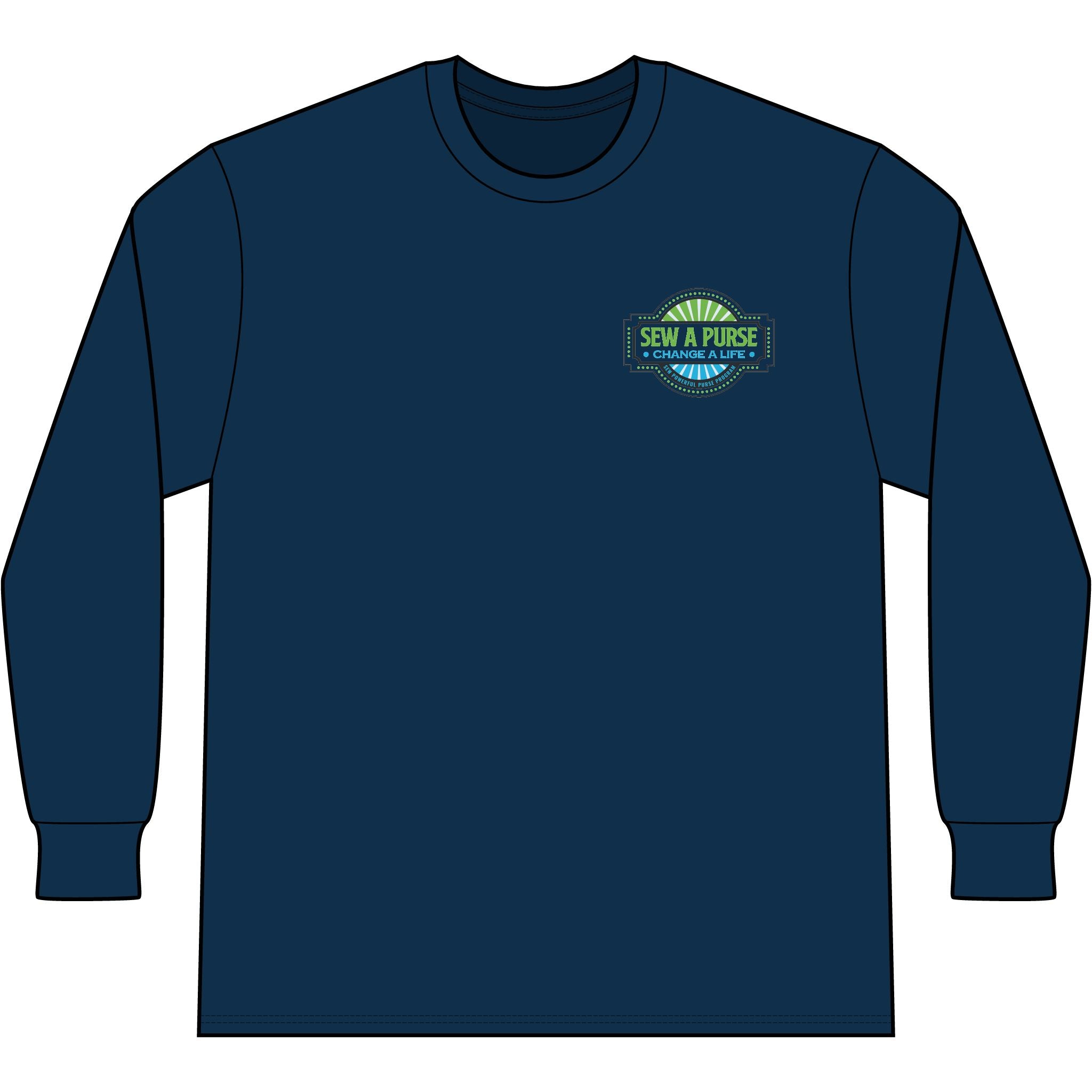Sew A Purse Long Sleeve Tee — “Change a Life” Charity Sewing Shirt