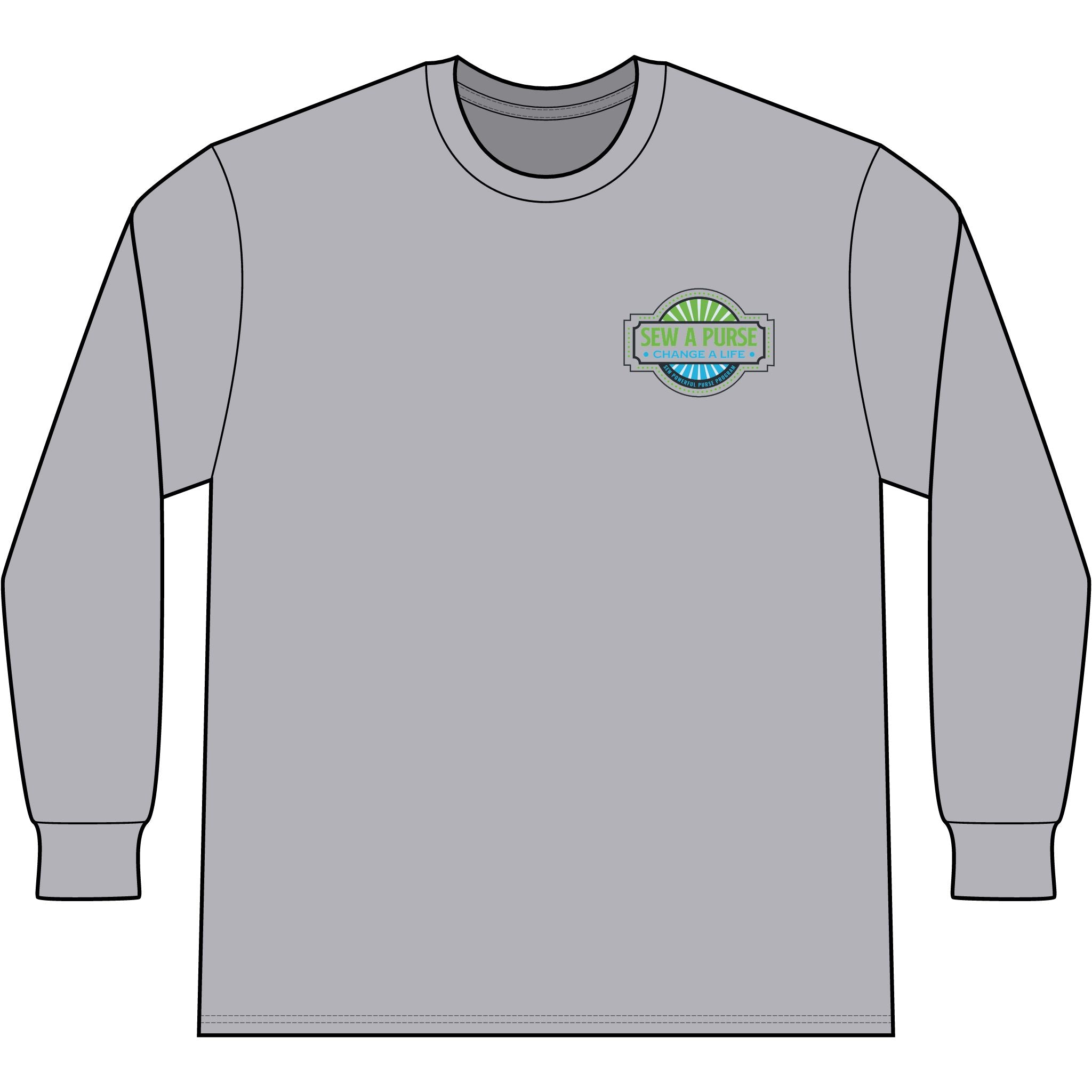 Sew A Purse Long Sleeve Tee — “Change a Life” Charity Sewing Shirt