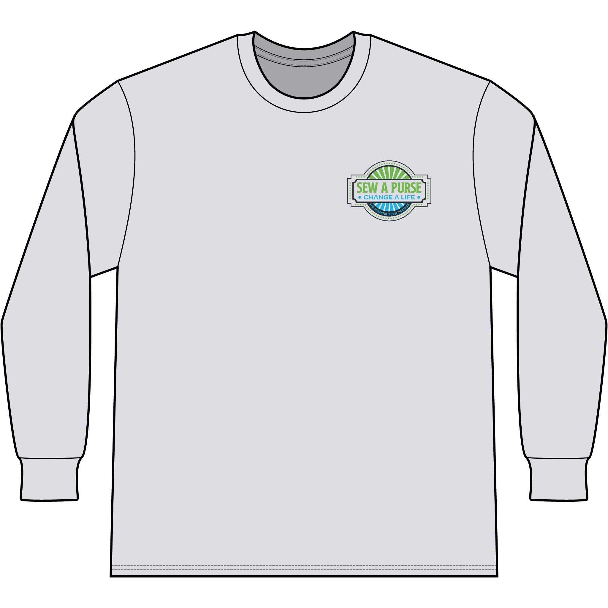 Sew A Purse Long Sleeve Tee — “Change a Life” Charity Sewing Shirt