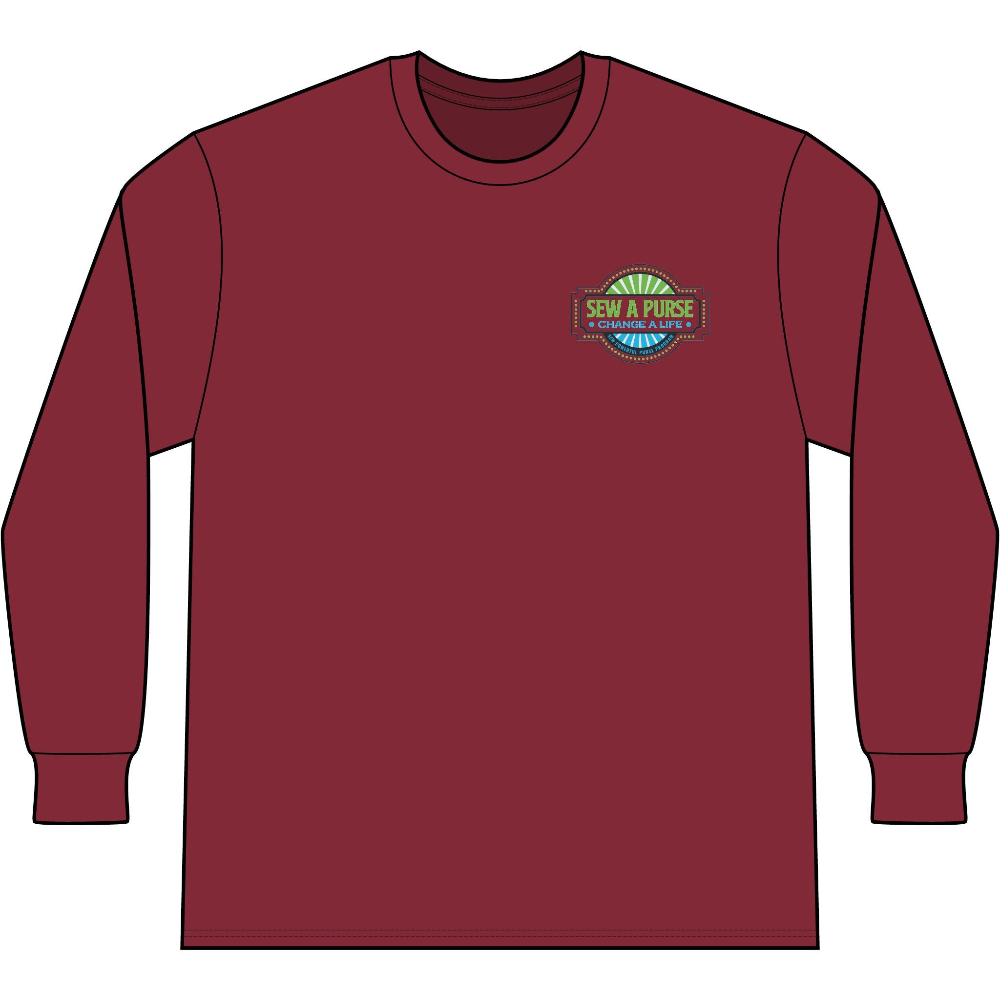 Sew A Purse Long Sleeve Tee — “Change a Life” Charity Sewing Shirt