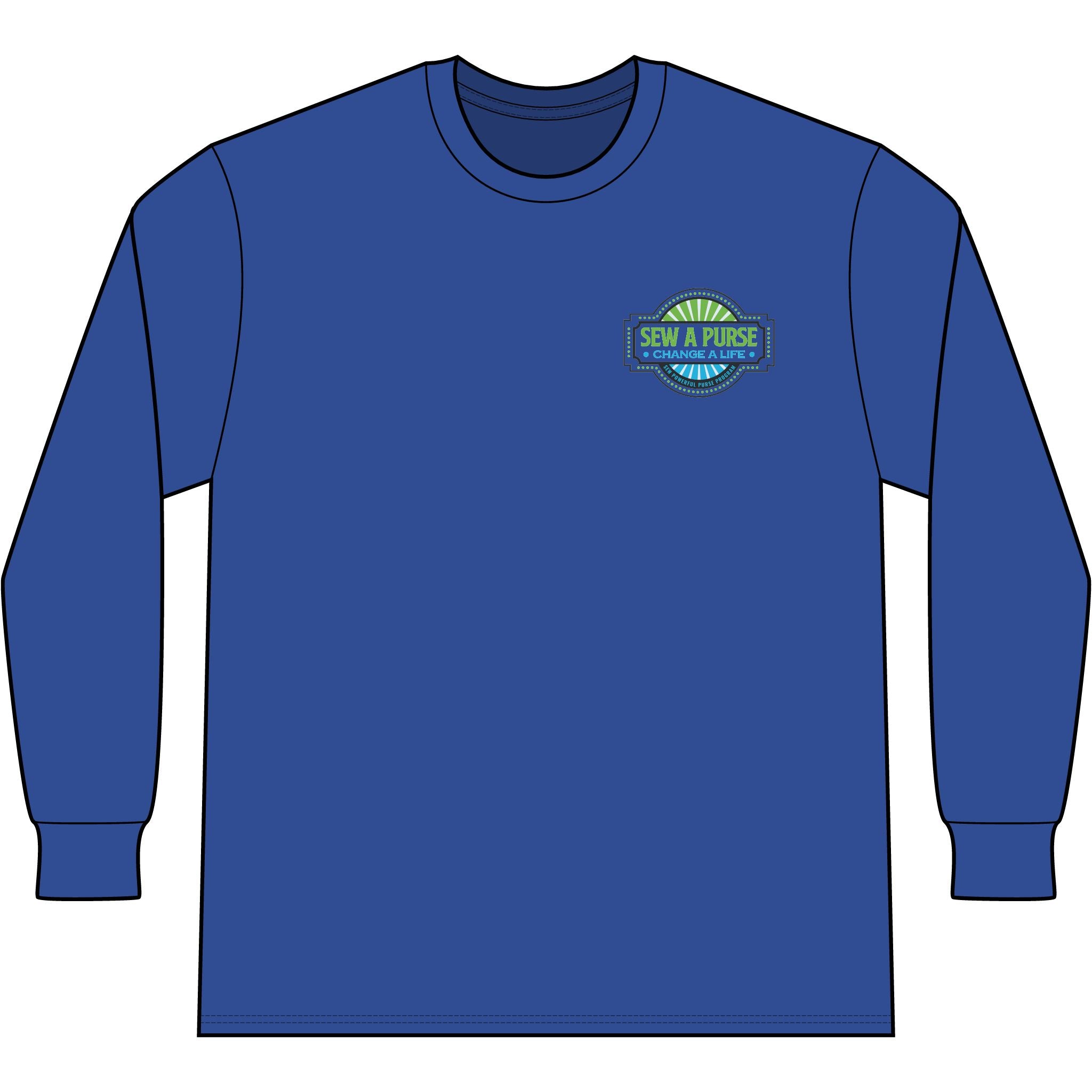 Sew A Purse Long Sleeve Tee — “Change a Life” Charity Sewing Shirt