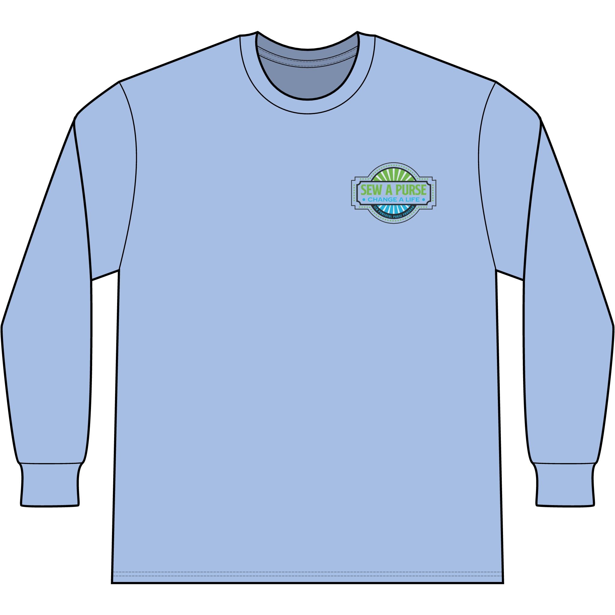 Sew A Purse Long Sleeve Tee — “Change a Life” Charity Sewing Shirt