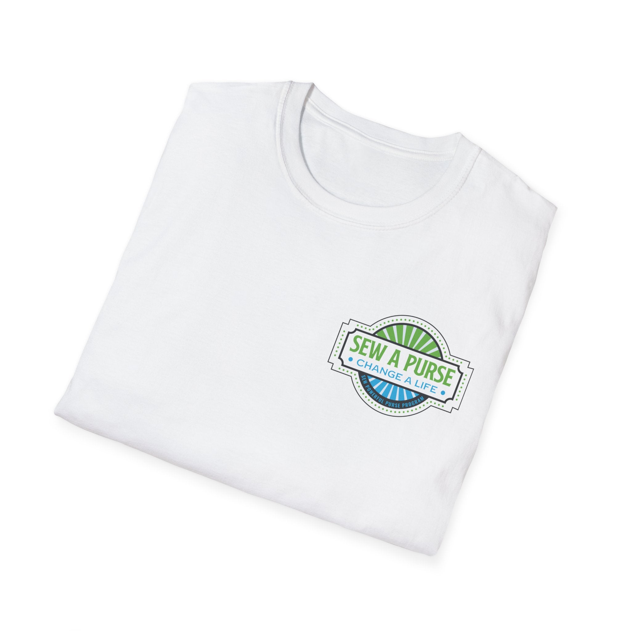 Sew A Purse — Change A Life T-Shirt - Front and Back