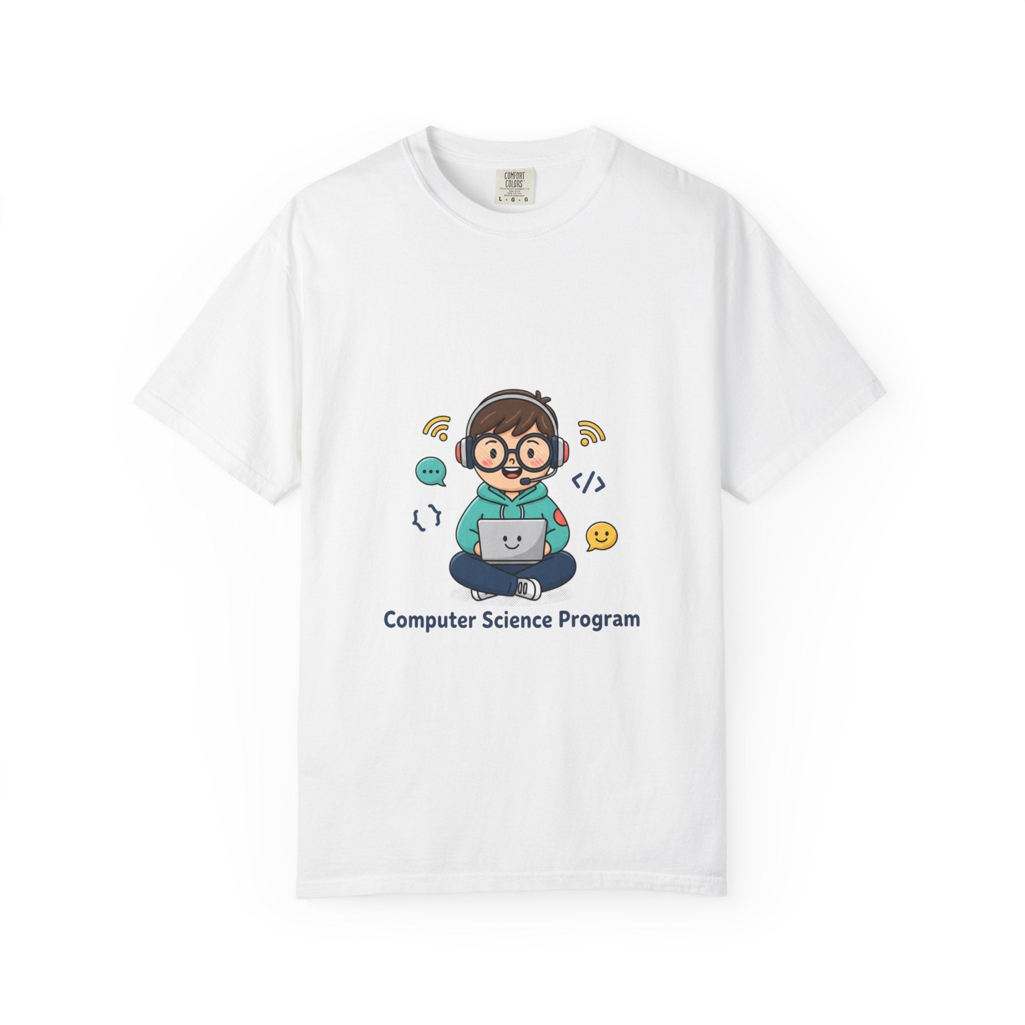 Computer Science Program T-Shirt — Cute Programmer Cartoon Tee