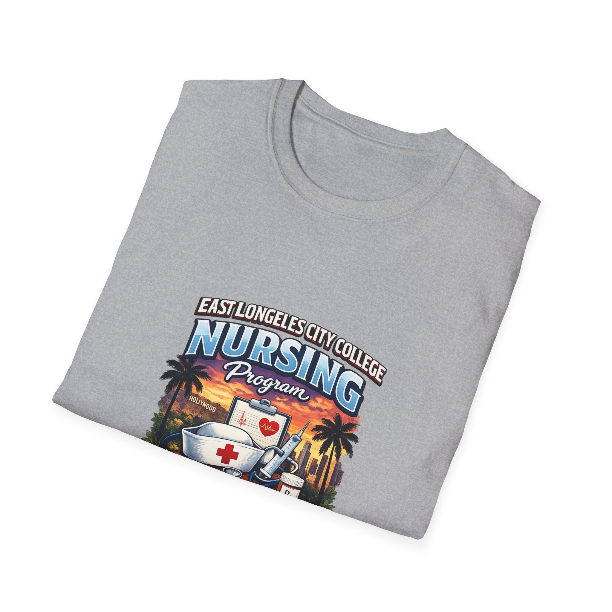 California Nursing Program T-Shirt — Retro Palm Tree Beach Nurse Design