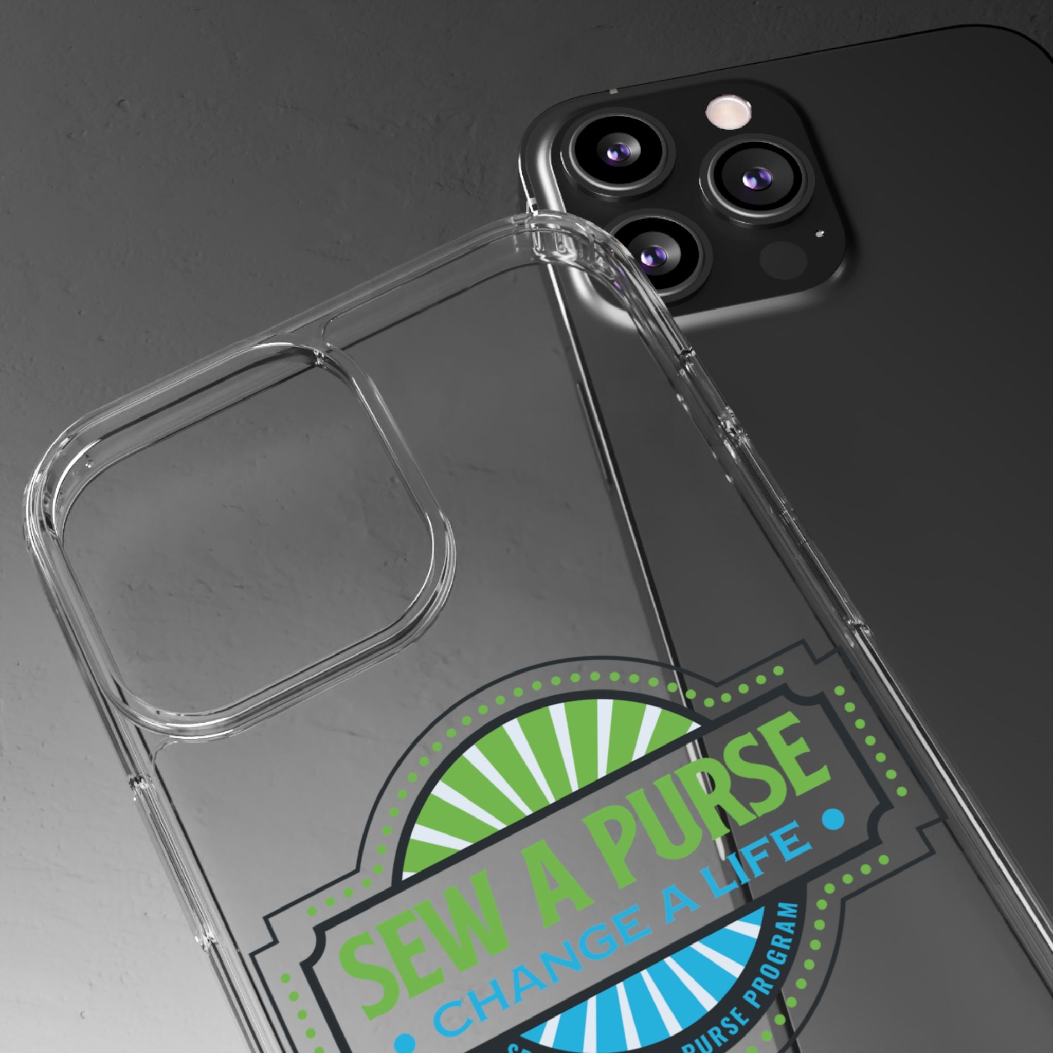 Clear Case — “Sew a Purse, Change a Life” Charity Phone Case