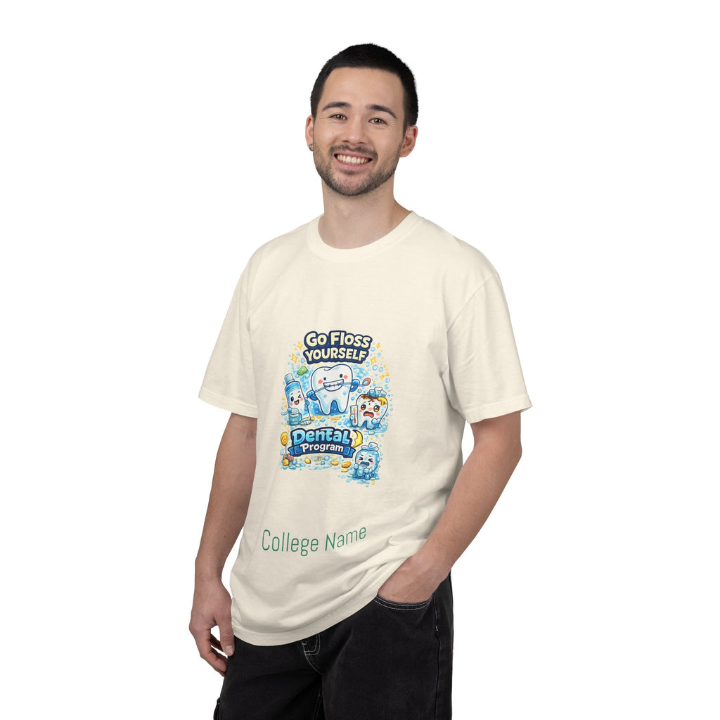 Go Floss Yourself Dental Program T-Shirt — Cute Tooth Cartoon Tee for Dental Students & Kids