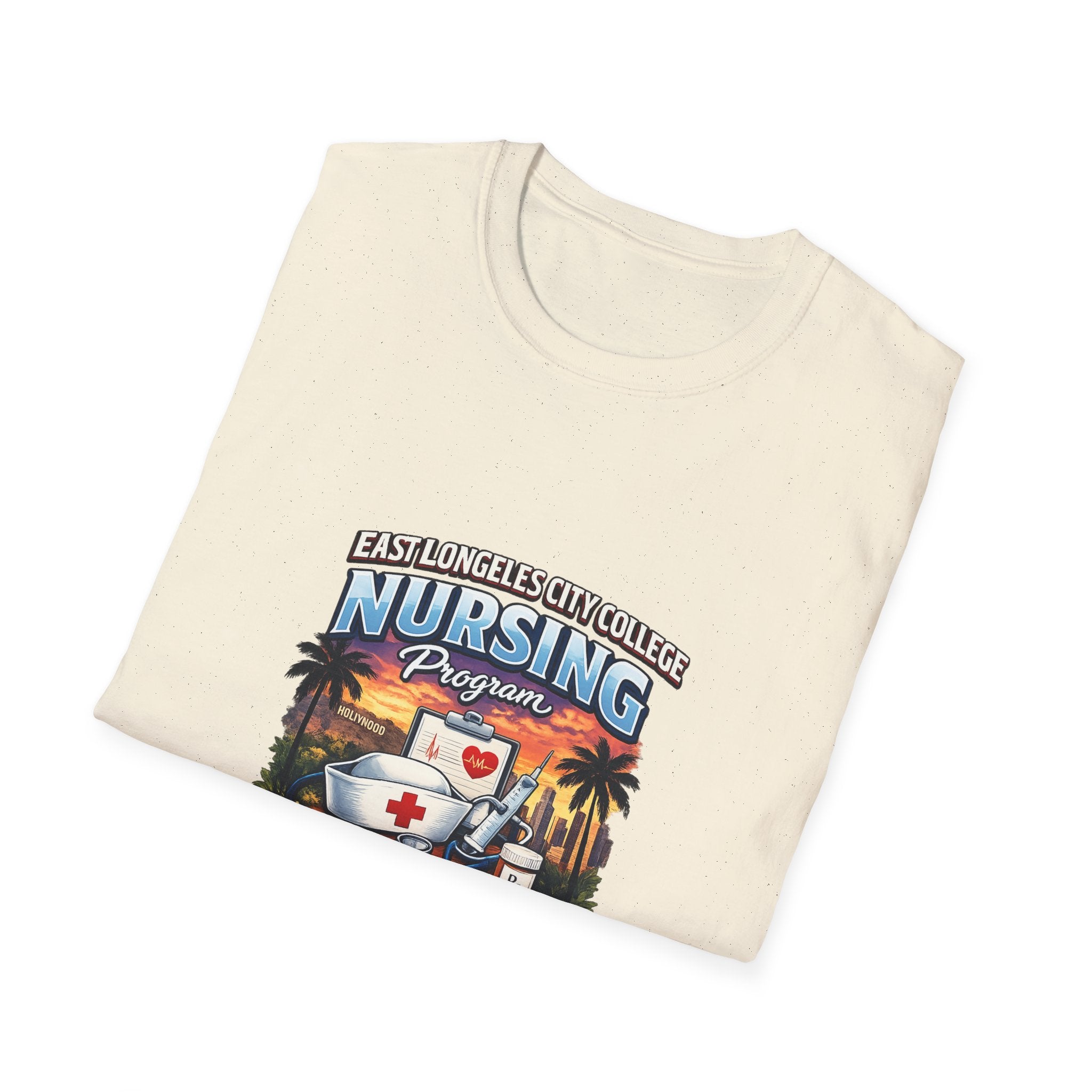 California Nursing Program T-Shirt — Retro Palm Tree Beach Nurse Design