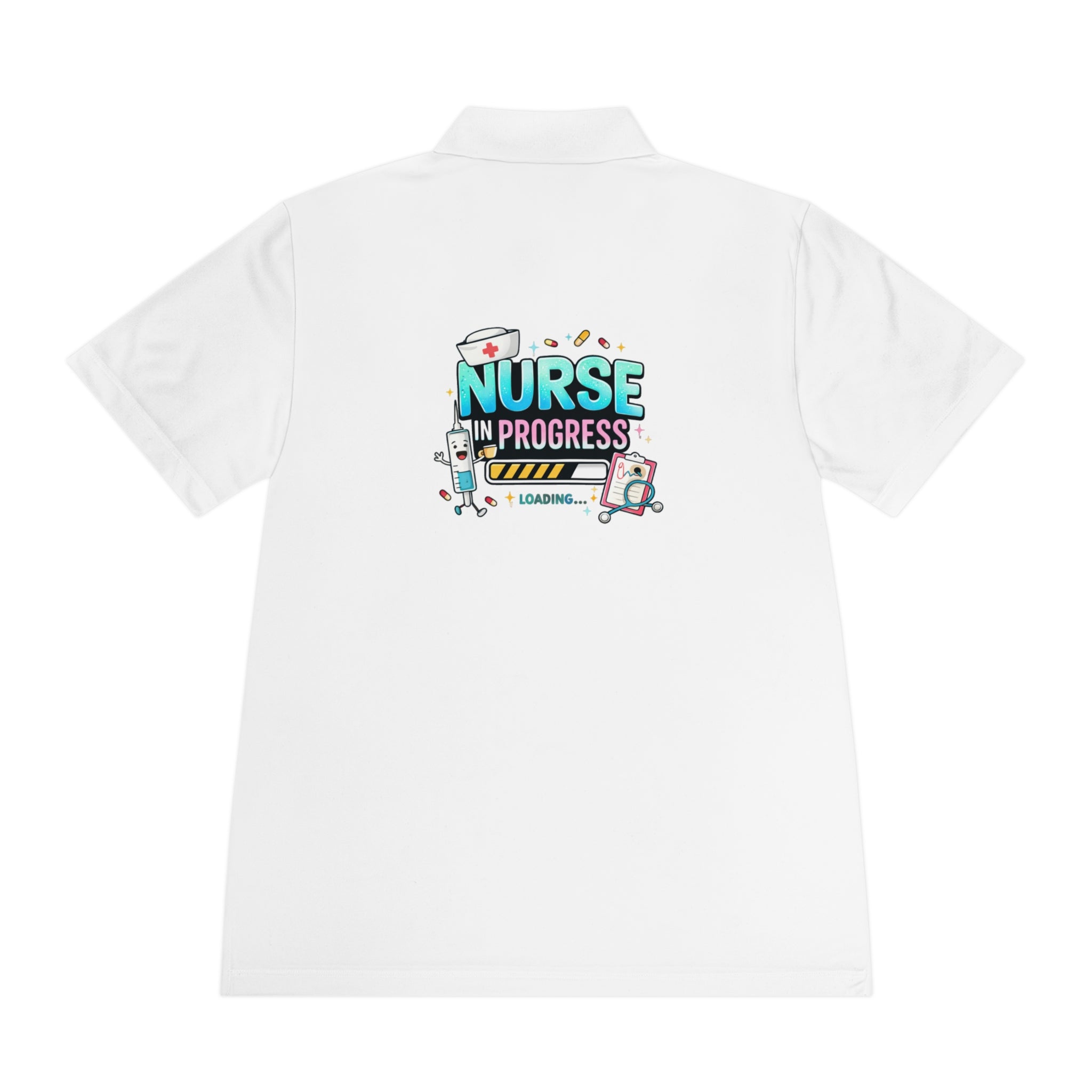 Nurse Progress Polo Shirt — Funny Medical Progress Bar Polo for Nurses