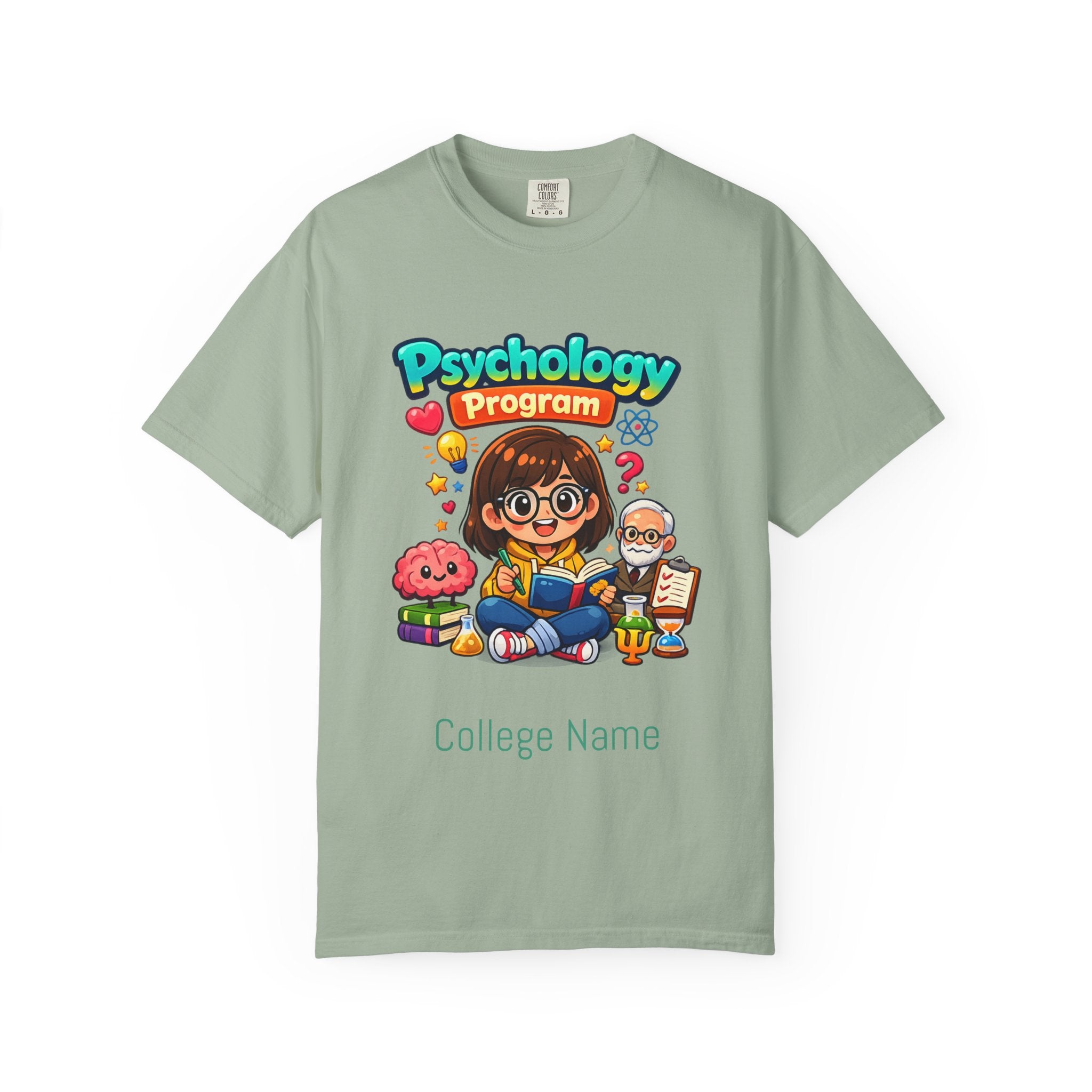 Psychology Program T-Shirt — Cute Student Cartoon Design