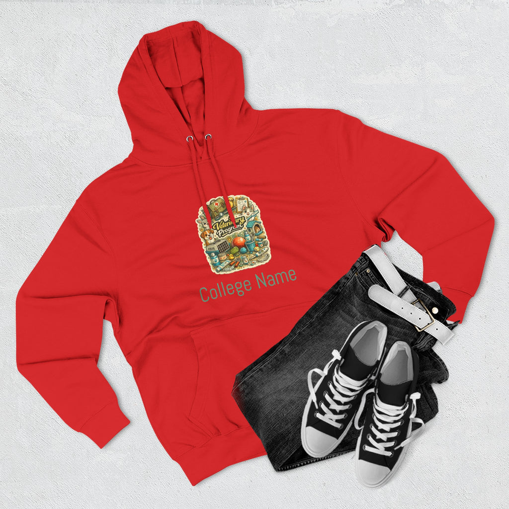 Veterinary Program Hoodie — Personalized College Name Fleece Pullover