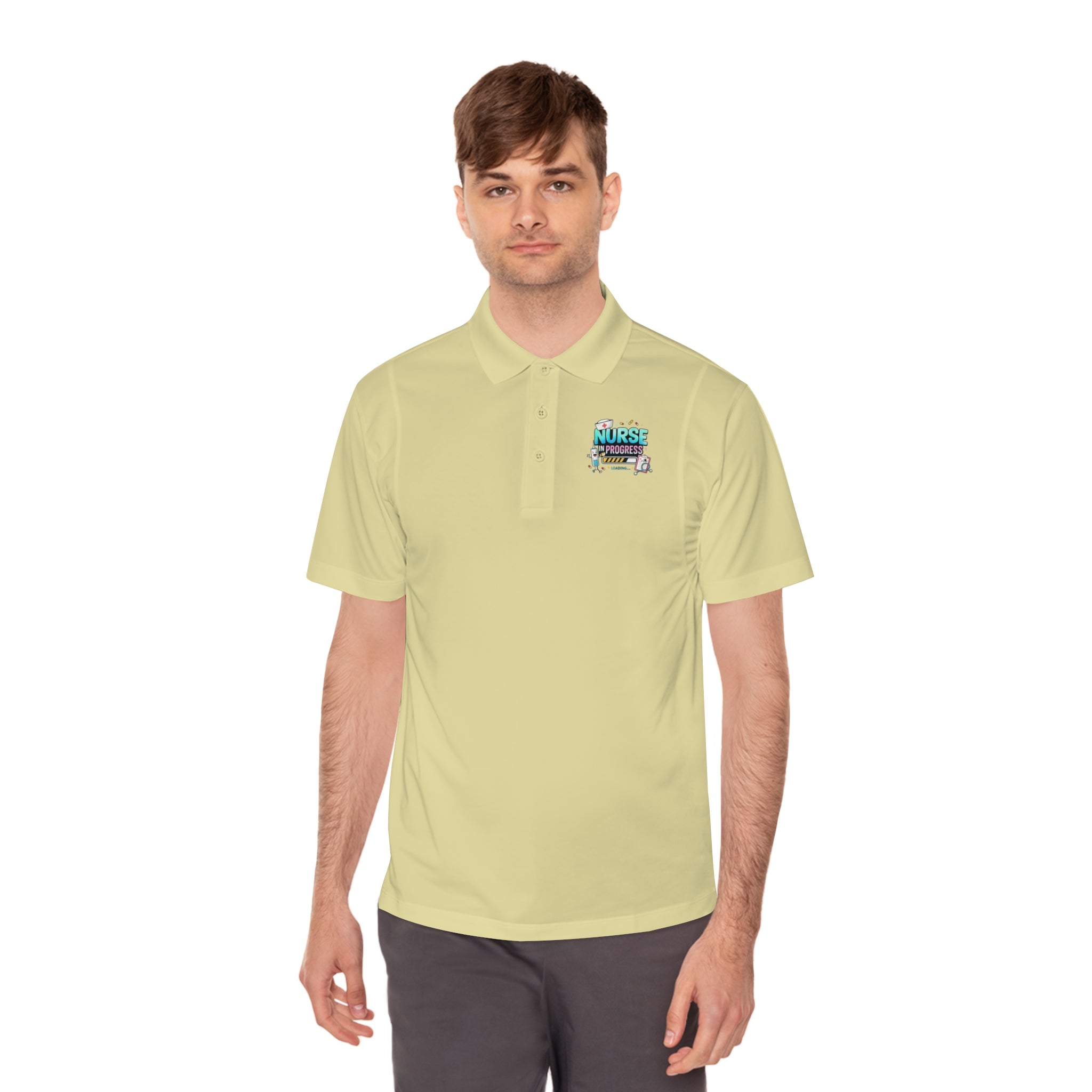 Nurse Progress Polo Shirt — Funny Medical Progress Bar Polo for Nurses