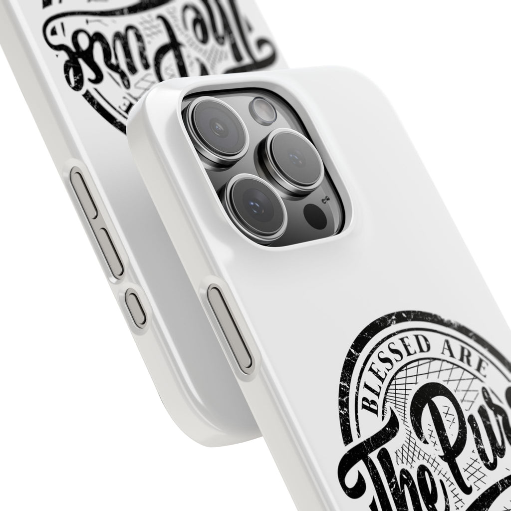 Slim Phone Case — "Blessed Are The Purse Makers" Vintage Script Phone Cover
