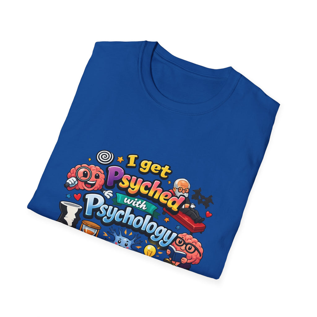 I Get Psyched About Psychology T-Shirt — Cute Psychology Major Tee
