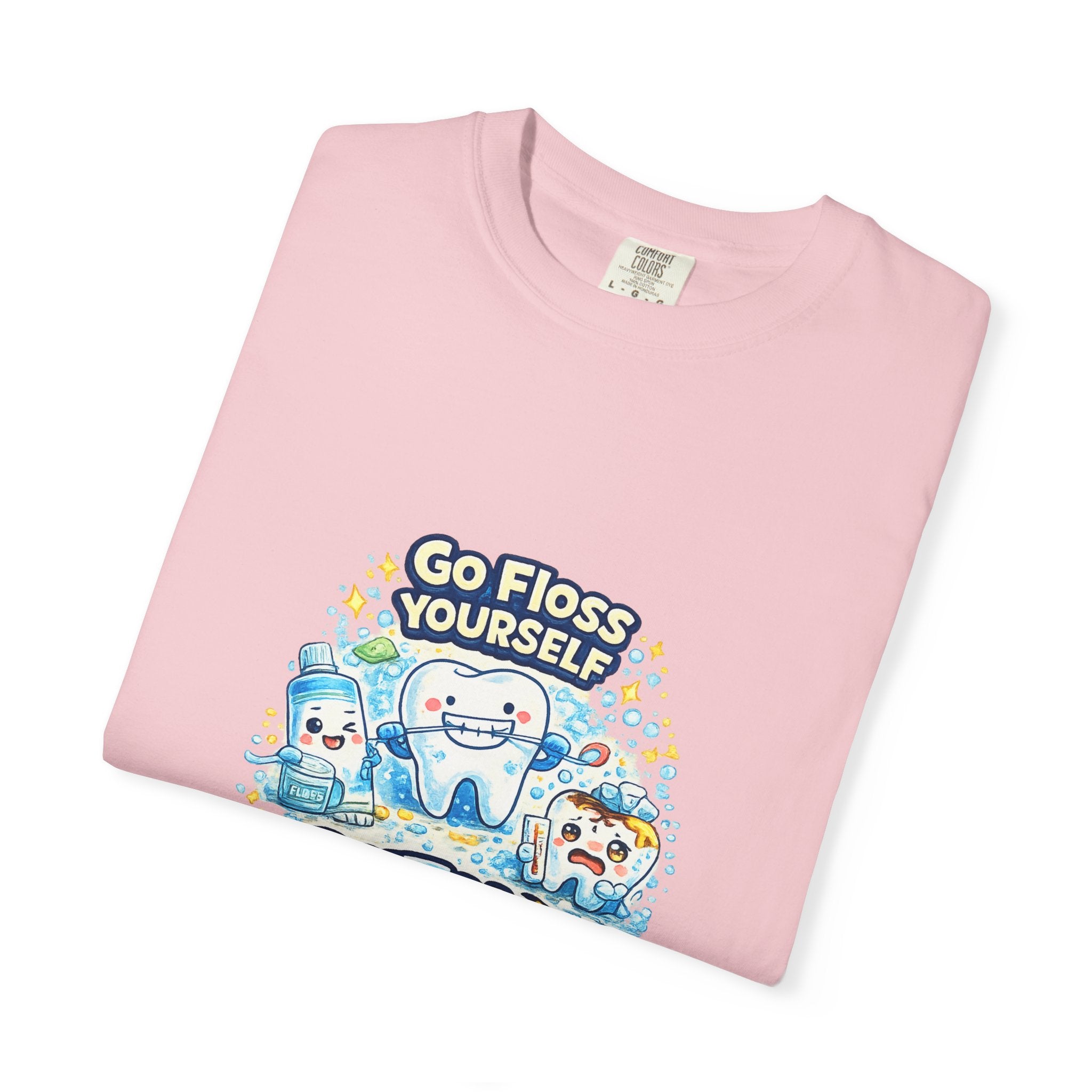 Go Floss Yourself Dental Program T-Shirt — Cute Tooth Cartoon Tee for Dental Students & Kids