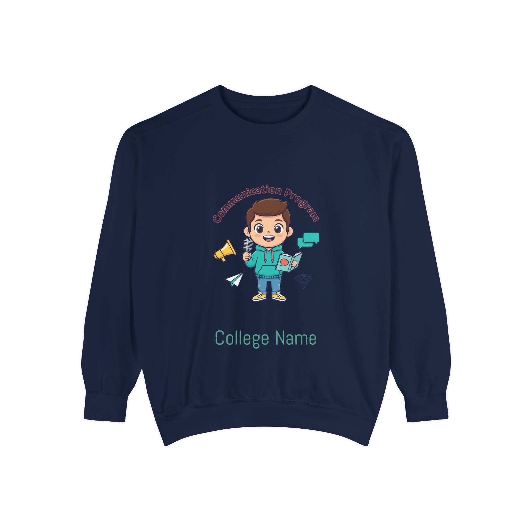 Communication Garment-Dyed Sweatshirt