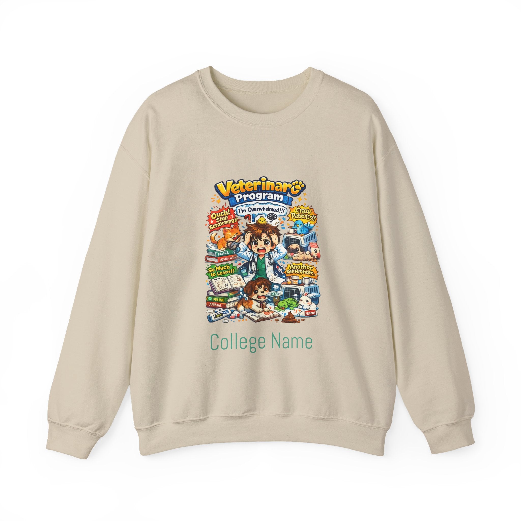 Veterinary Program Crewneck Sweatshirt – Cute Vet Student Graphic