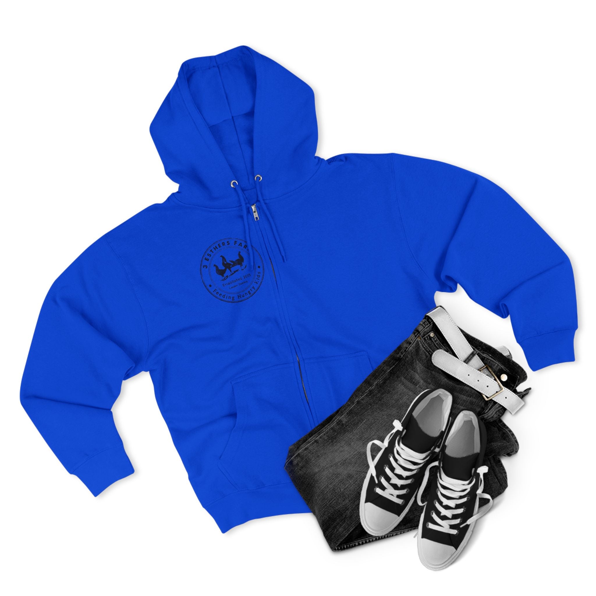 3 Esther Zip Hoodie – Coastal Sailing Badge Chest Print