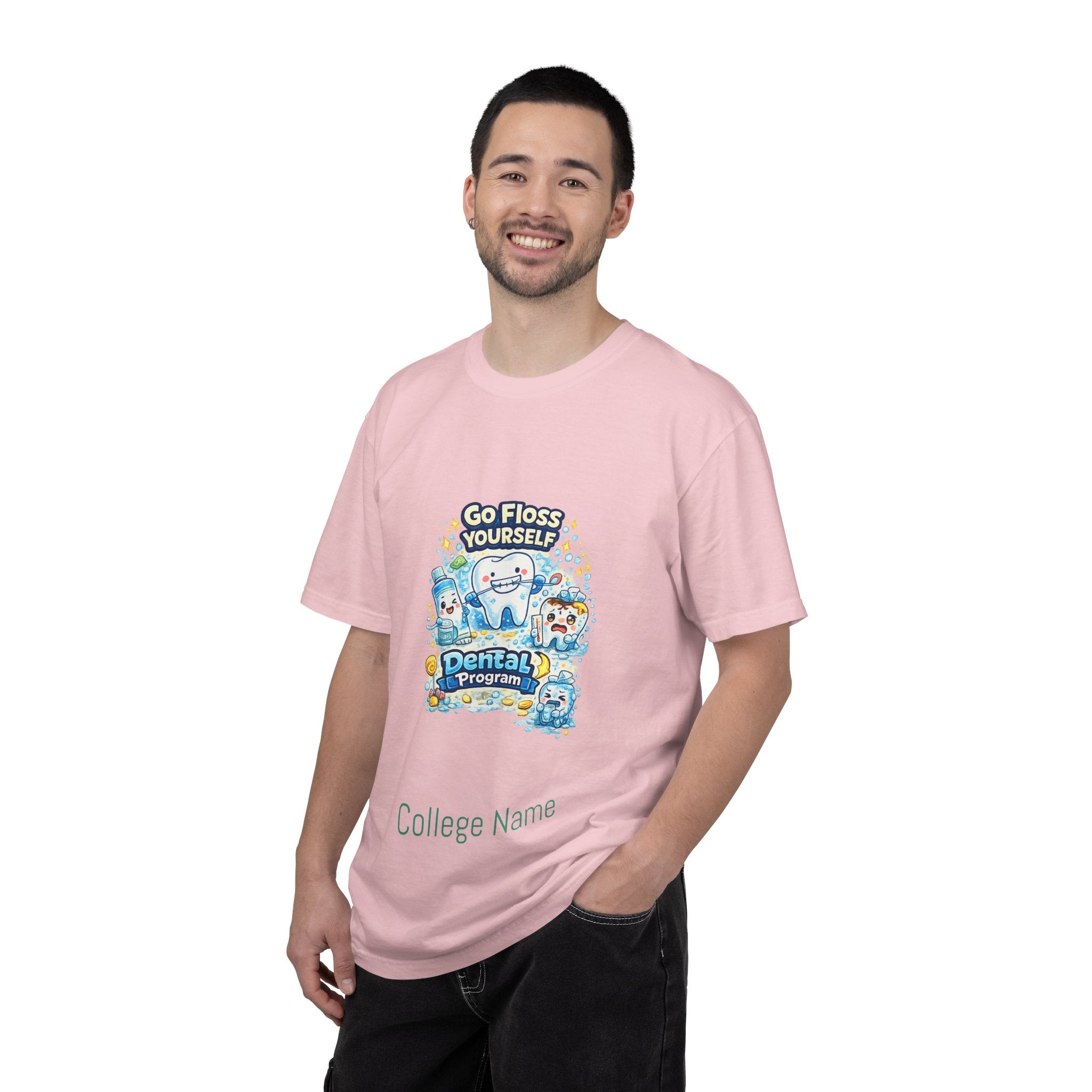 Go Floss Yourself Dental Program T-Shirt — Cute Tooth Cartoon Tee for Dental Students & Kids