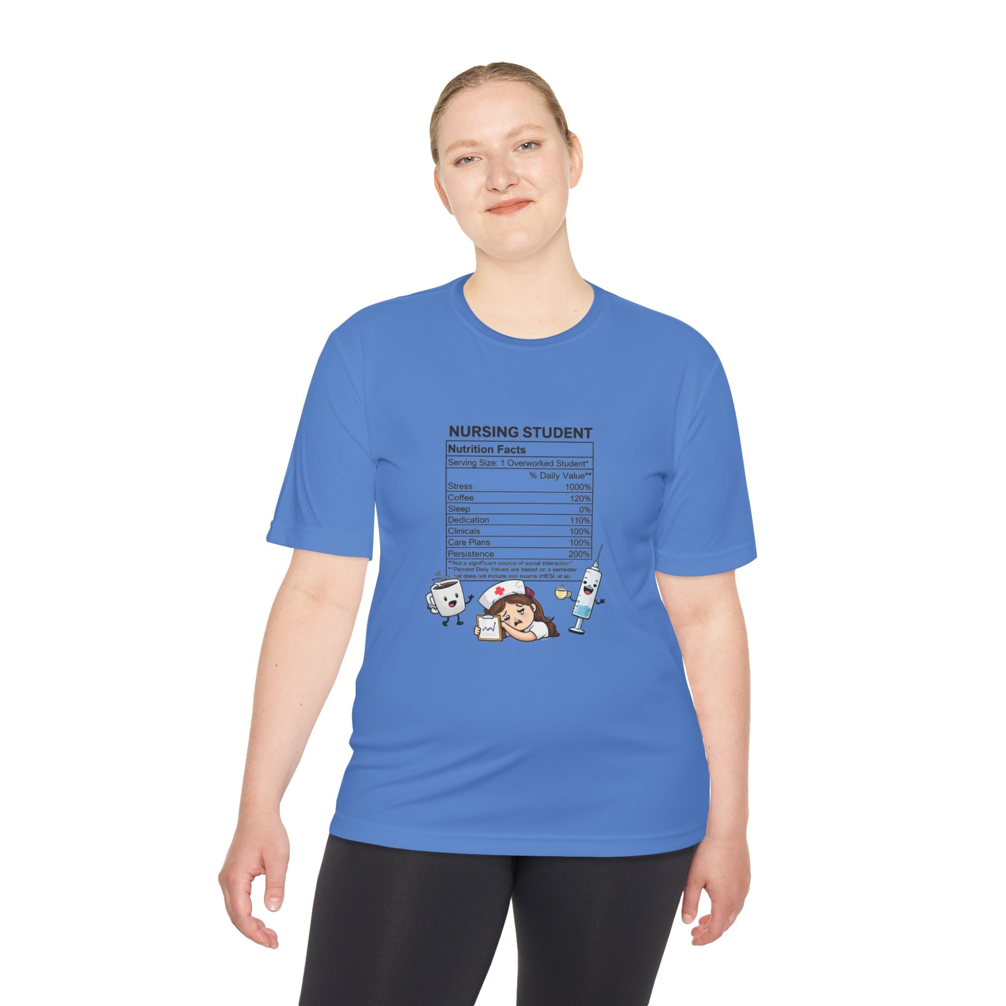 Nursing Student Nutrition Facts Tee — Funny Nursing School Gift