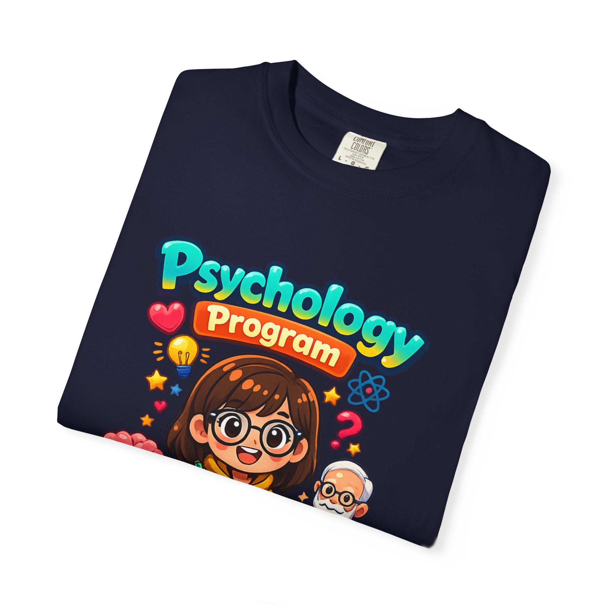 Psychology Program T-Shirt — Cute Student Cartoon Design