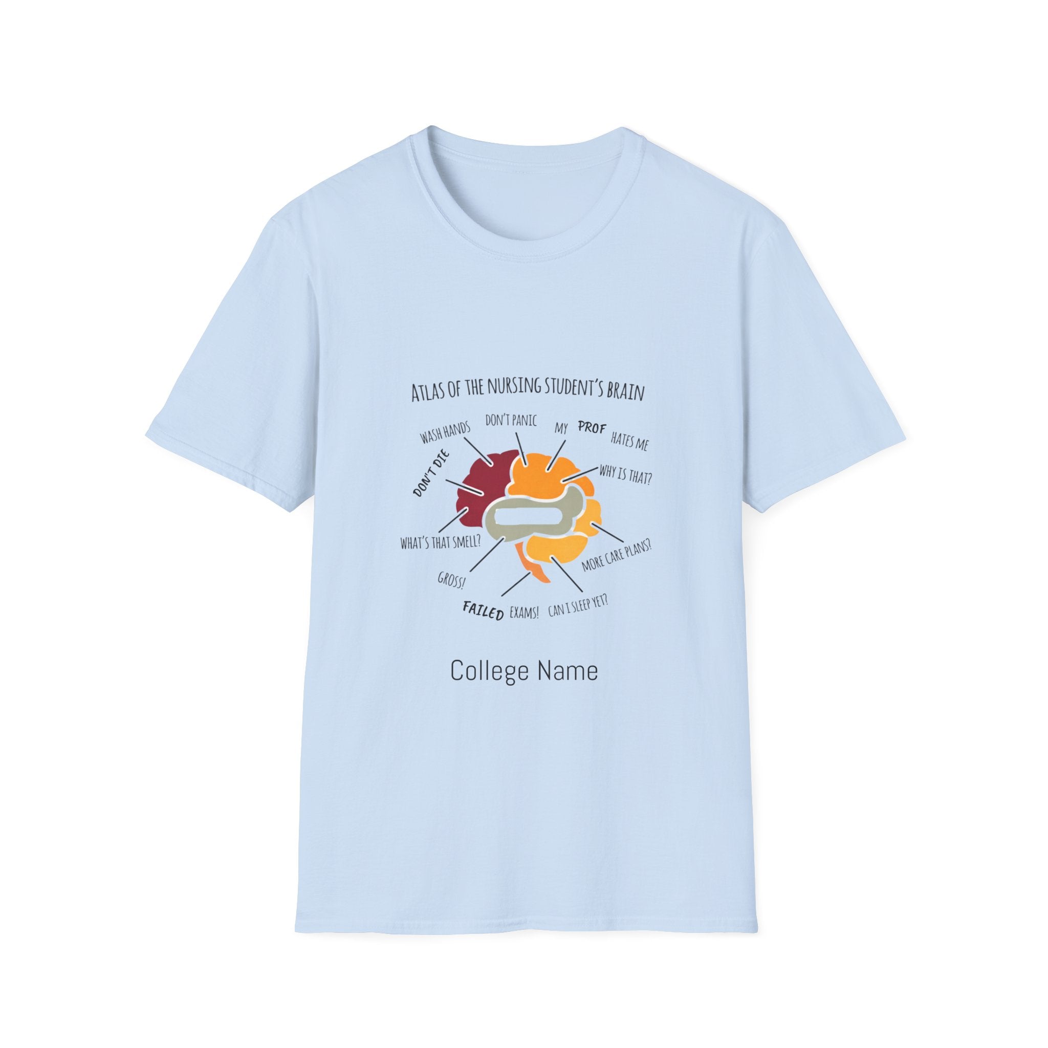 Nursing T-Shirt —  Illustrated Campus Map Tee