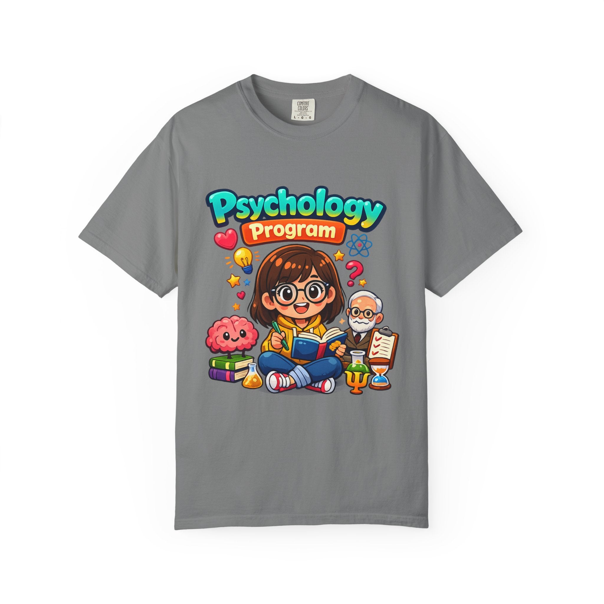 Psychology Program T-Shirt — Cute Student Cartoon Design