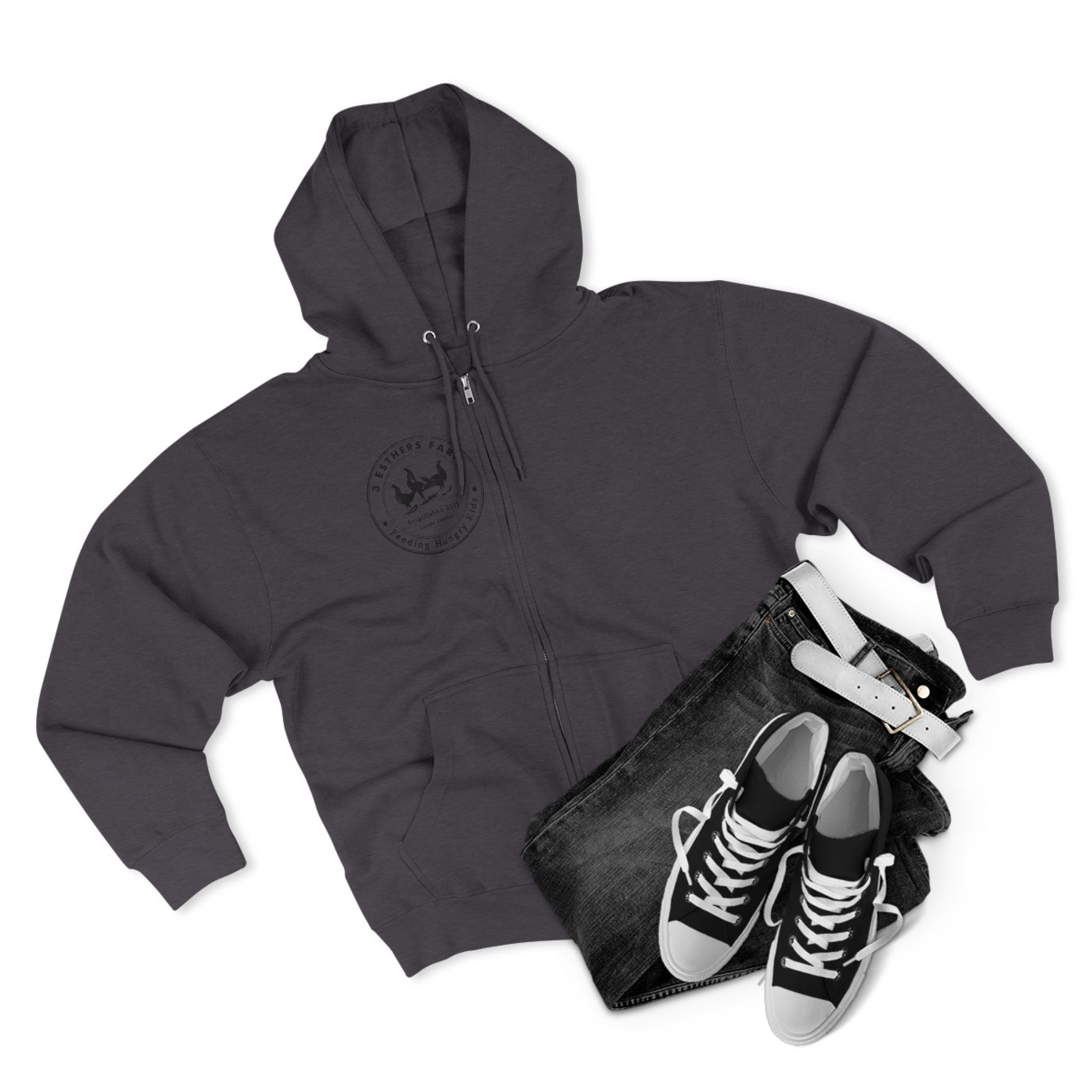 3 Esther Zip Hoodie – Coastal Sailing Badge Chest Print
