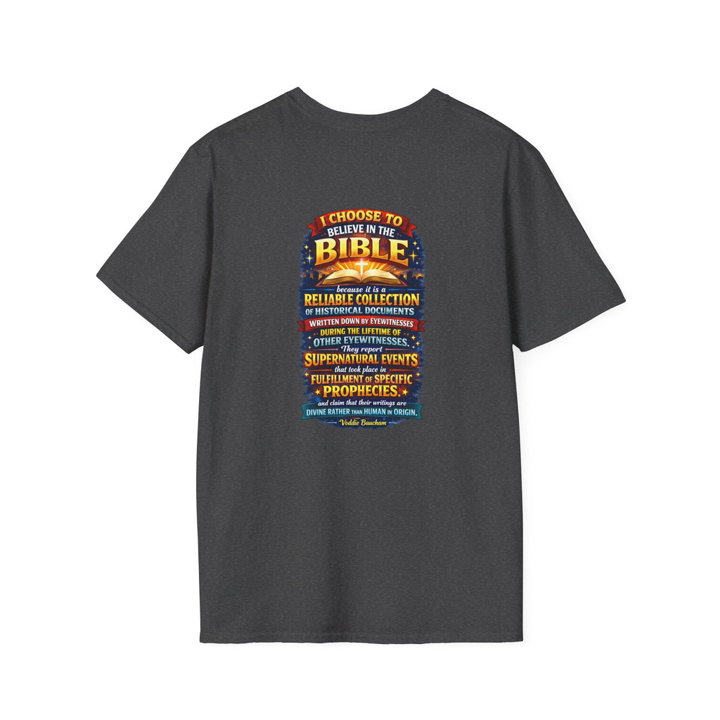 Bible Believer T-Shirt — "I Choose to Believe in the Bible" Faith Graphic Tee