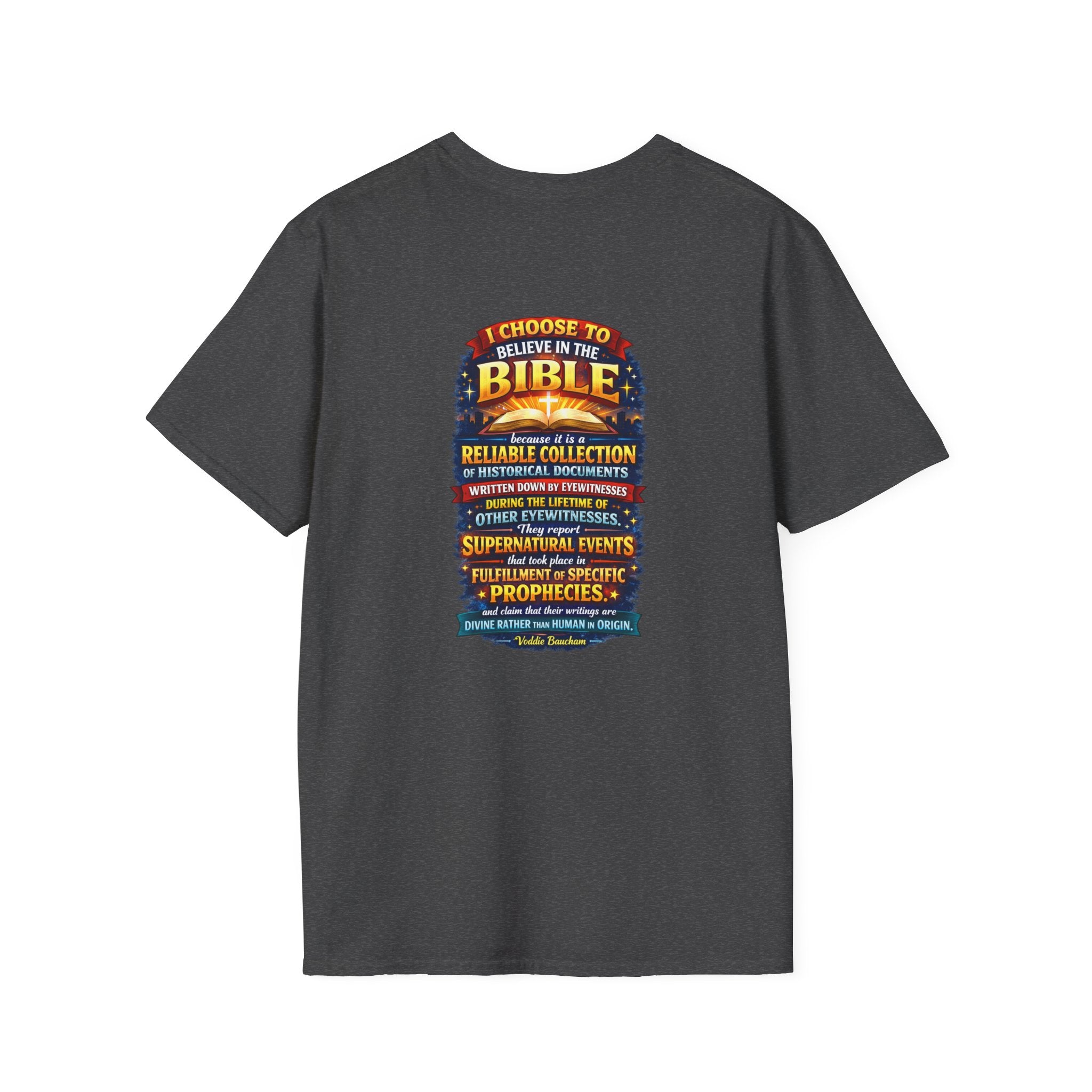 Bible Believer T-Shirt — "I Choose to Believe in the Bible" Faith Graphic Tee