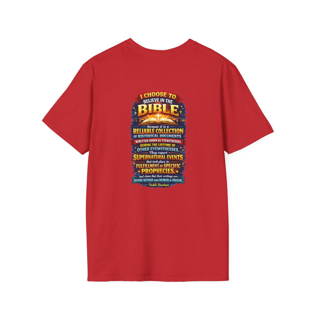 Bible Believer T-Shirt — "I Choose to Believe in the Bible" Faith Graphic Tee
