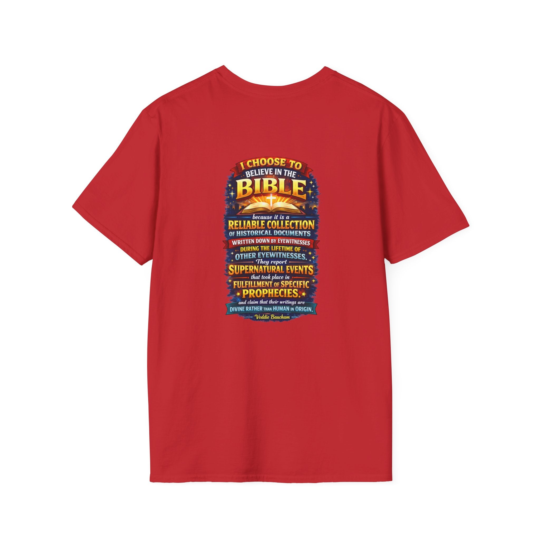 Bible Believer T-Shirt — "I Choose to Believe in the Bible" Faith Graphic Tee