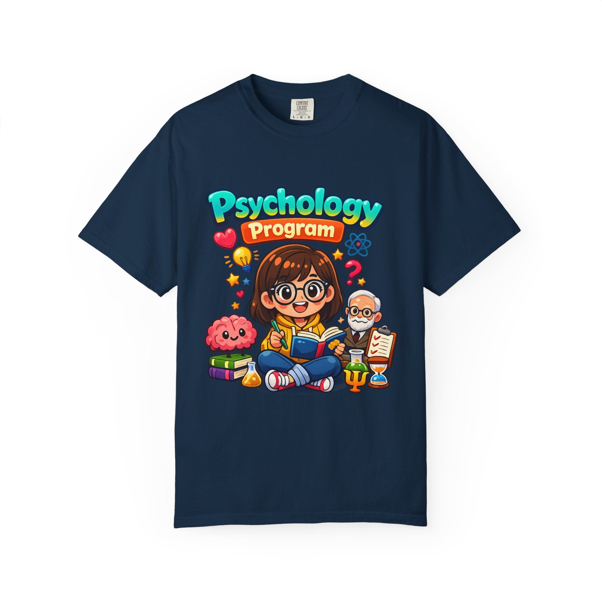 Psychology Program T-Shirt — Cute Student Cartoon Design